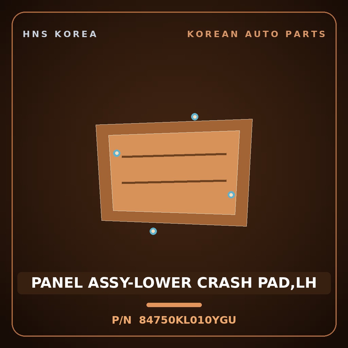 Genuine Mobis PANEL ASSY-LOWER CRASH PAD,LH 84750KL010YGU for Ioniq 6 2023 HNS Parts Korea