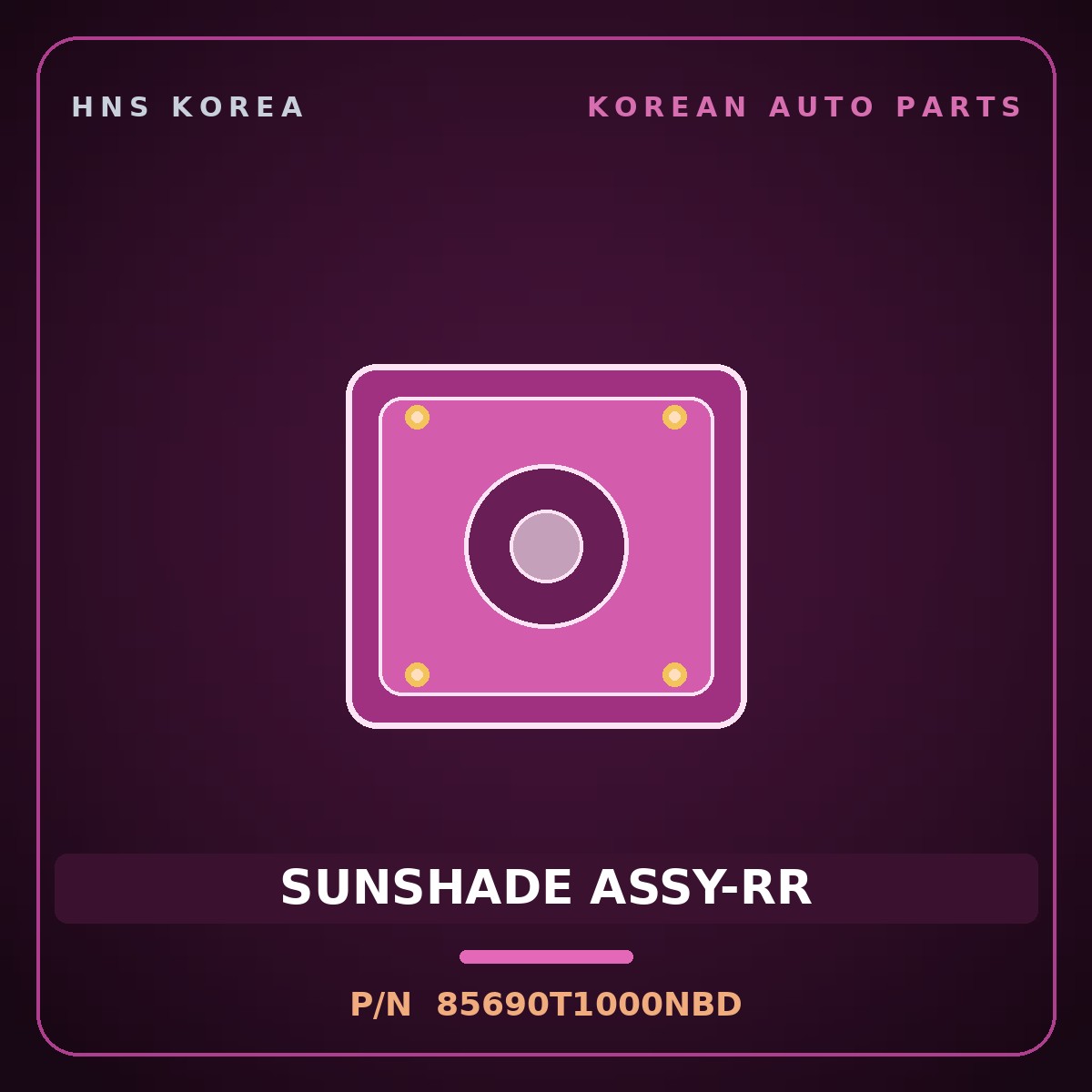 Genuine Mobis SUNSHADE ASSY-RR 85690T1000NBD for G80 2020 HNS Parts Korea