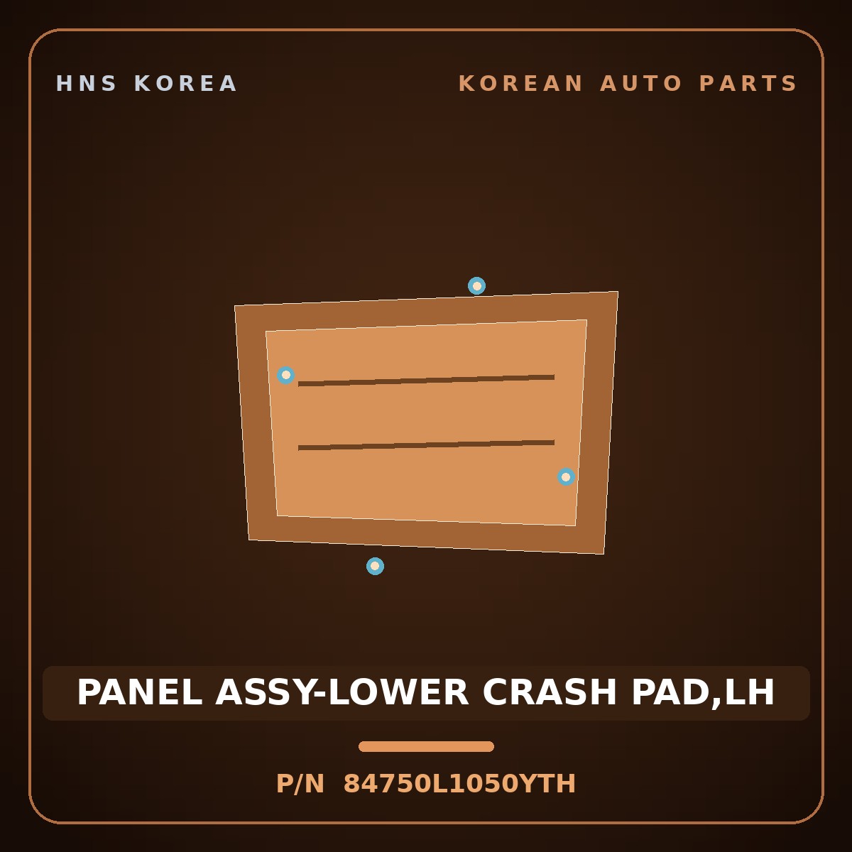 Genuine Mobis PANEL ASSY-LOWER CRASH PAD,LH 84750L1050YTH for Sonata 2019 HNS Parts Korea