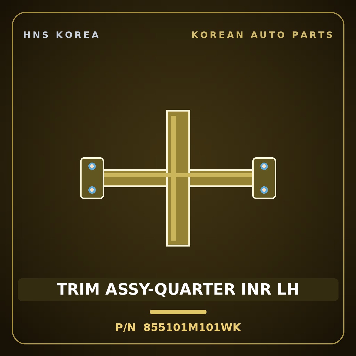 Genuine Mobis TRIM ASSY-QUARTER INR LH 855101M101WK for Forte 2008 HNS Parts Korea
