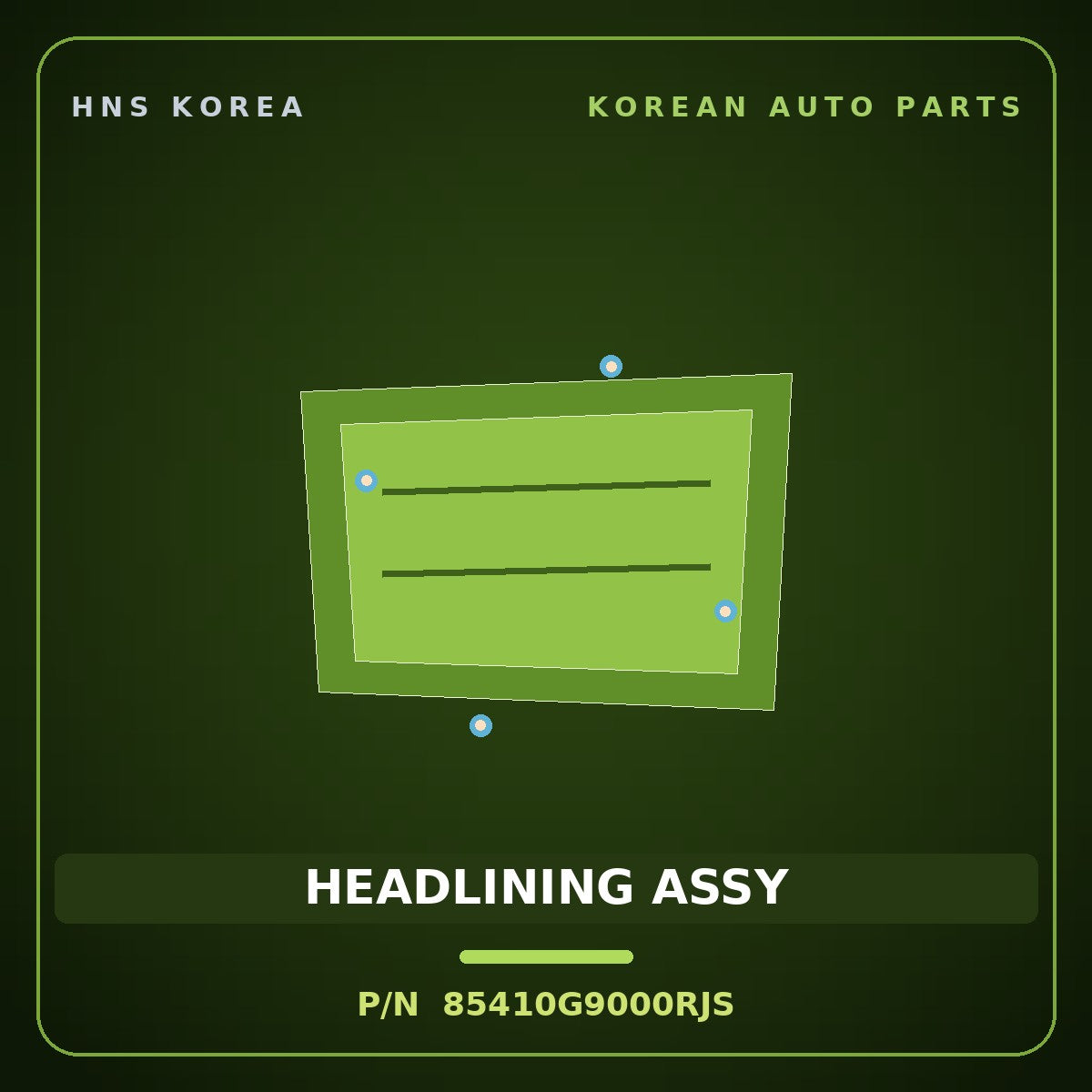 Genuine Mobis HEADLINING ASSY 85410G9000RJS for G70 2017 HNS Parts Korea