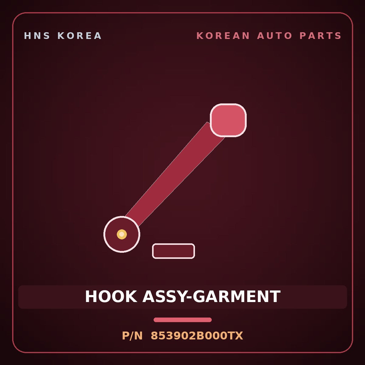 Genuine Mobis HOOK ASSY-GARMENT 853902B000TX for Grand Starex 2007 HNS Parts Korea