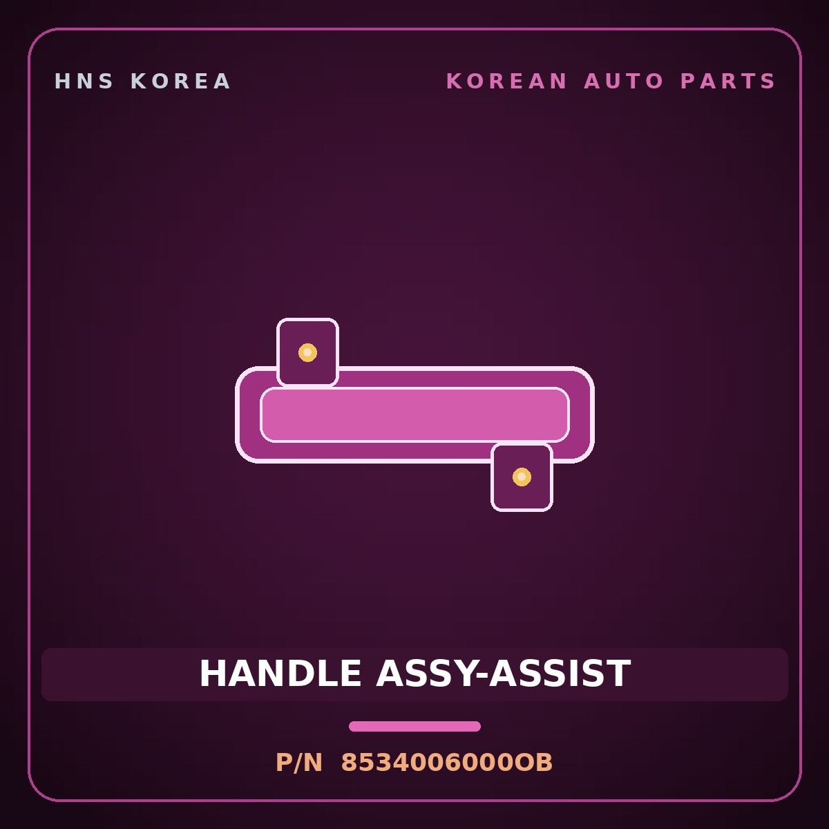 Genuine Mobis HANDLE ASSY-ASSIST 8534006000OB for Atos 1998 HNS Parts Korea