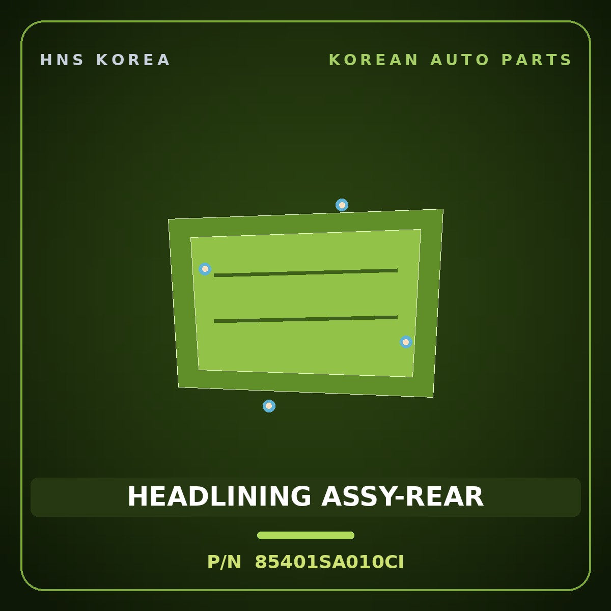 Genuine Mobis HEADLINING ASSY-REAR 85401SA010CI for Grand Starex 1997 HNS Parts Korea