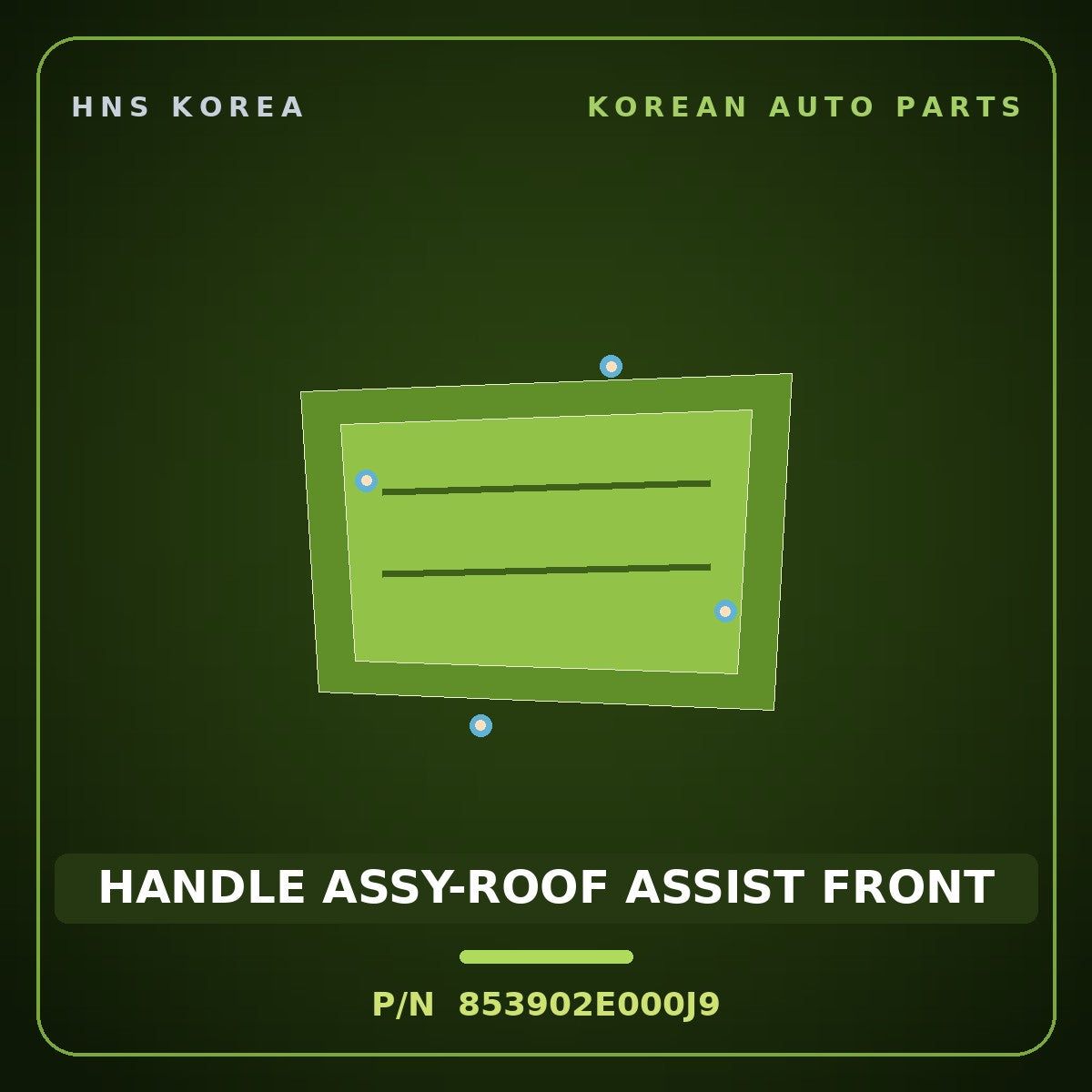 Genuine Mobis HANDLE ASSY-ROOF ASSIST FRONT 853902E000J9 for Tucson 2004 HNS Parts Korea