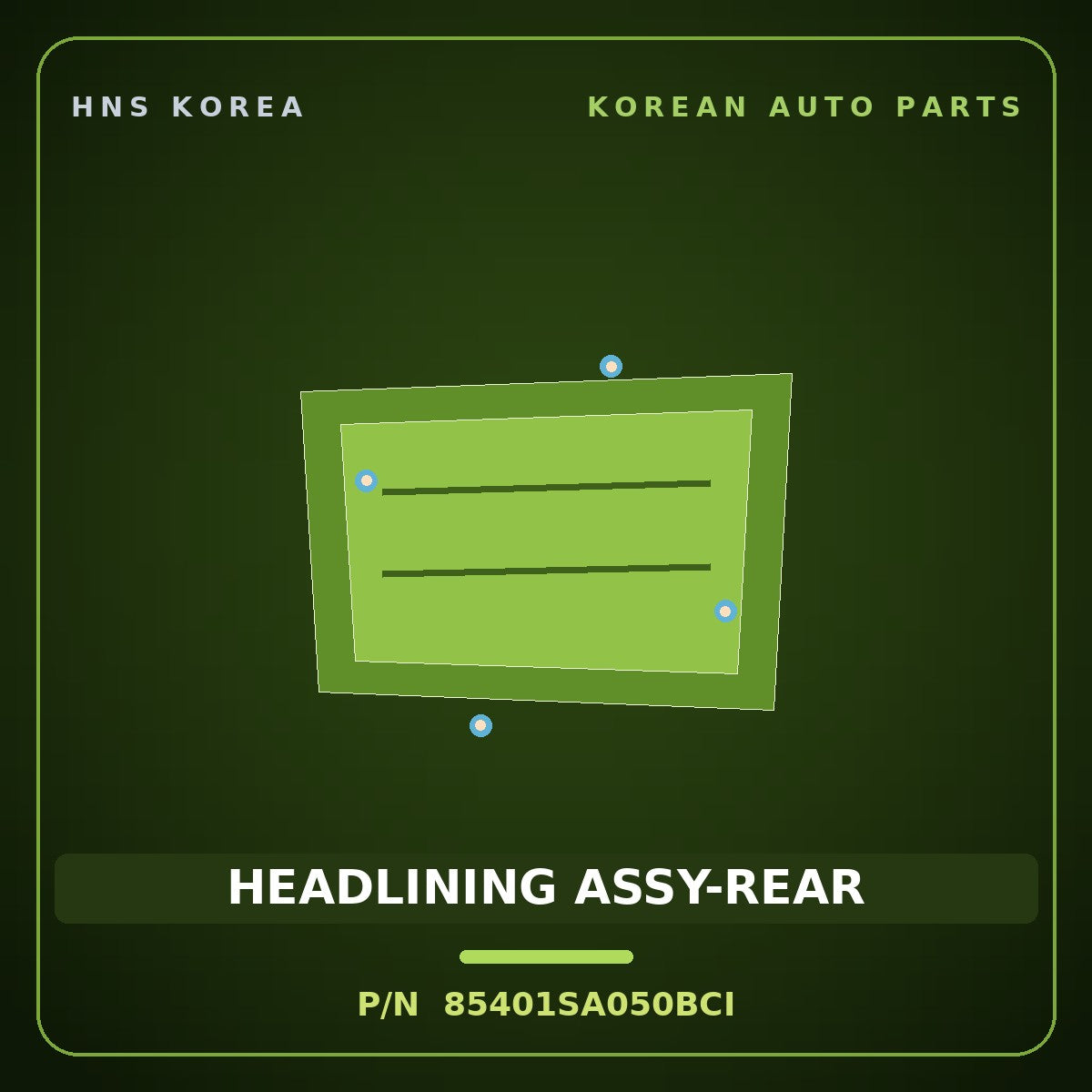 Genuine Mobis HEADLINING ASSY-REAR 85401SA050BCI for Grand Starex 1997 HNS Parts Korea