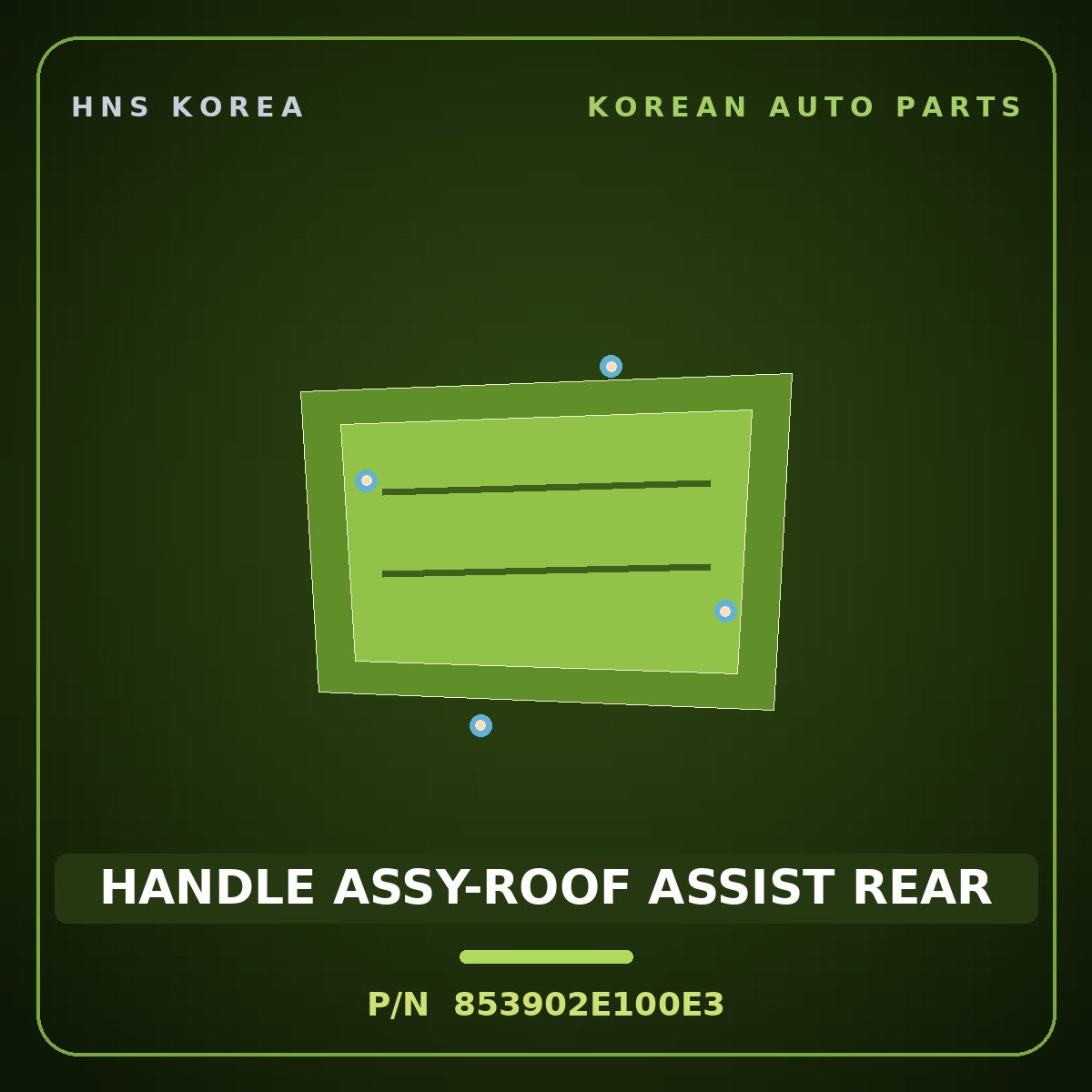 Genuine Mobis HANDLE ASSY-ROOF ASSIST REAR 853902E100E3 for Tucson 2004 HNS Parts Korea