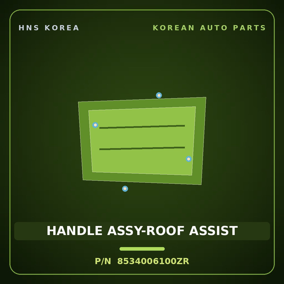 Genuine Mobis HANDLE ASSY-ROOF ASSIST 8534006100ZR for Atos 2001 HNS Parts Korea