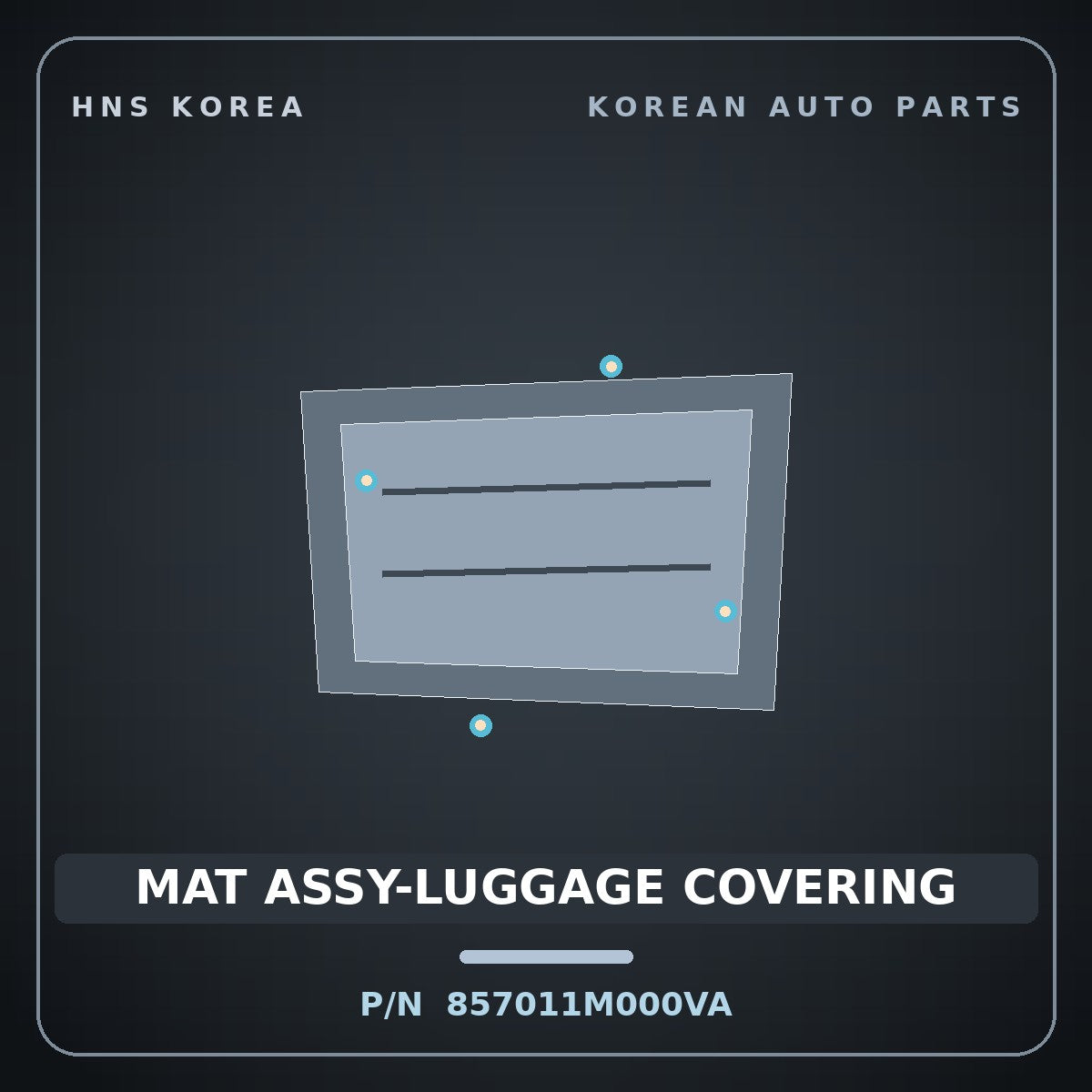 Genuine Mobis MAT ASSY-LUGGAGE COVERING 857011M000VA for Forte 2008 HNS Parts Korea