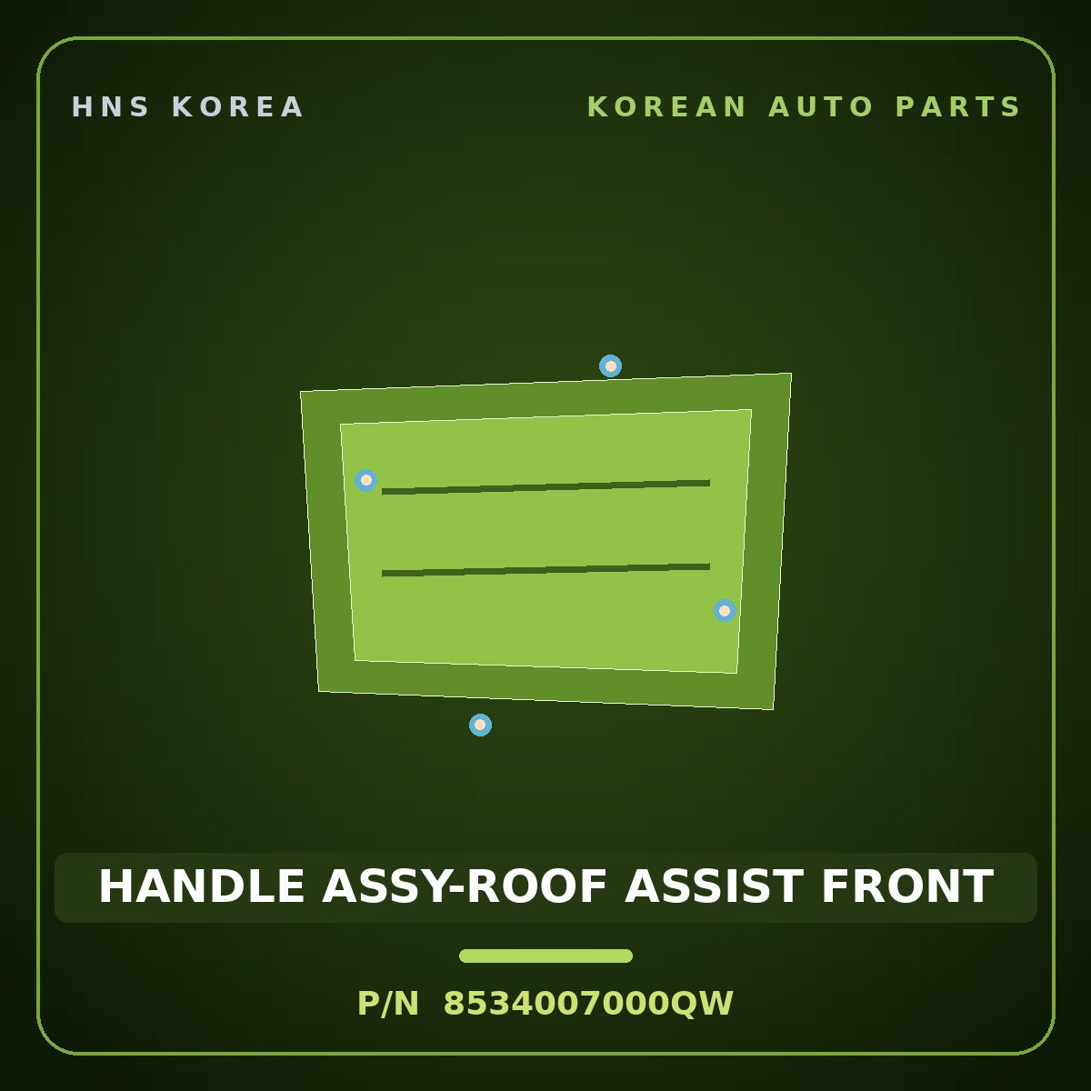 Genuine Mobis HANDLE ASSY-ROOF ASSIST FRONT 8534007000QW for Soul 2008 HNS Parts Korea