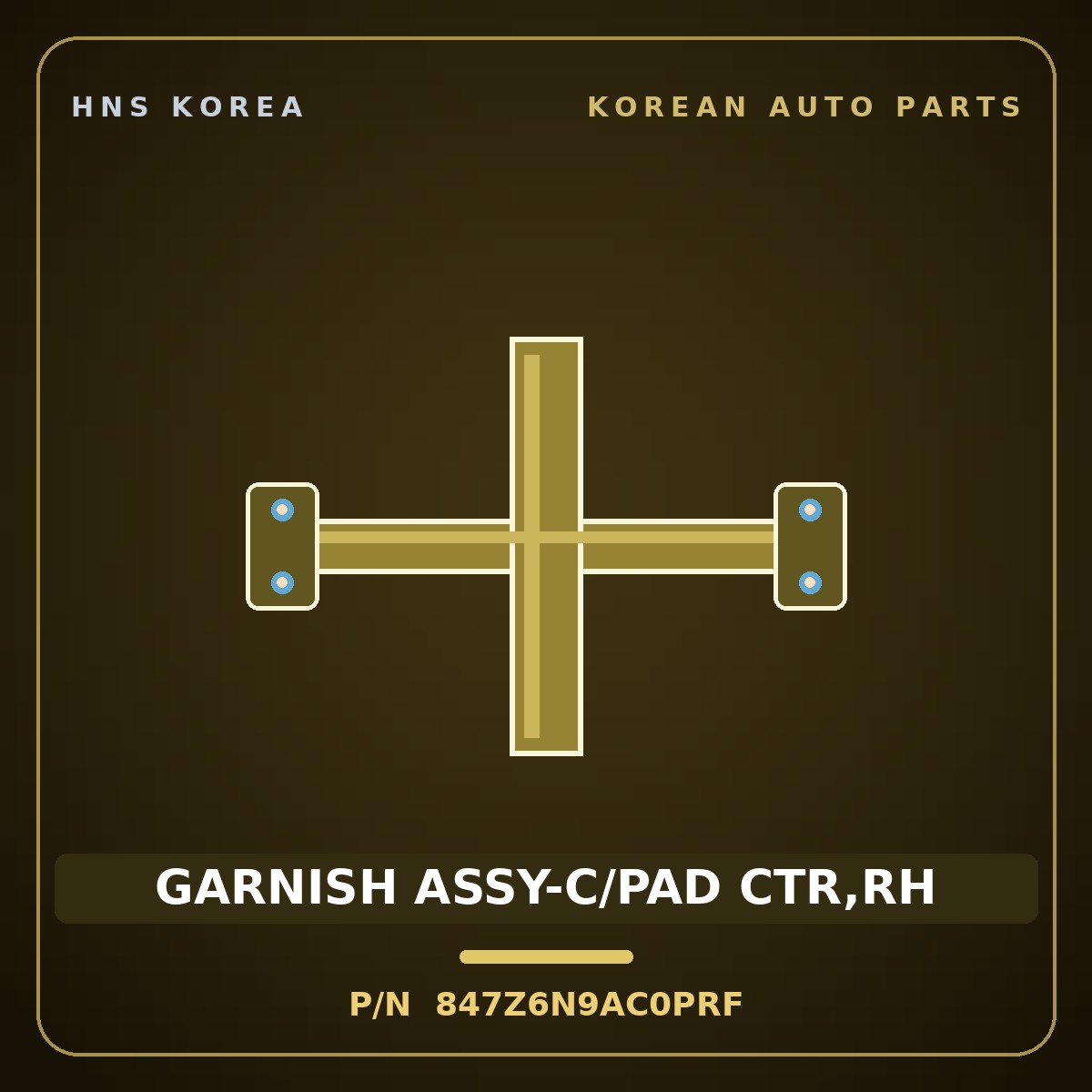 Genuine Mobis GARNISH ASSY-C/PAD CTR,RH 847Z6N9AC0PRF for Tucson 2024 HNS Parts Korea