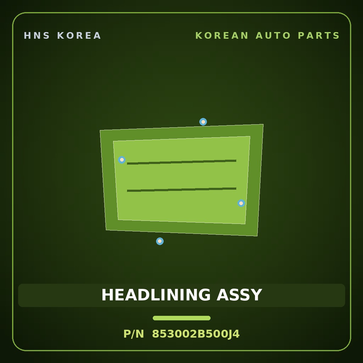 Genuine Mobis HEADLINING ASSY 853002B500J4 for Santa Fe 2006 HNS Parts Korea