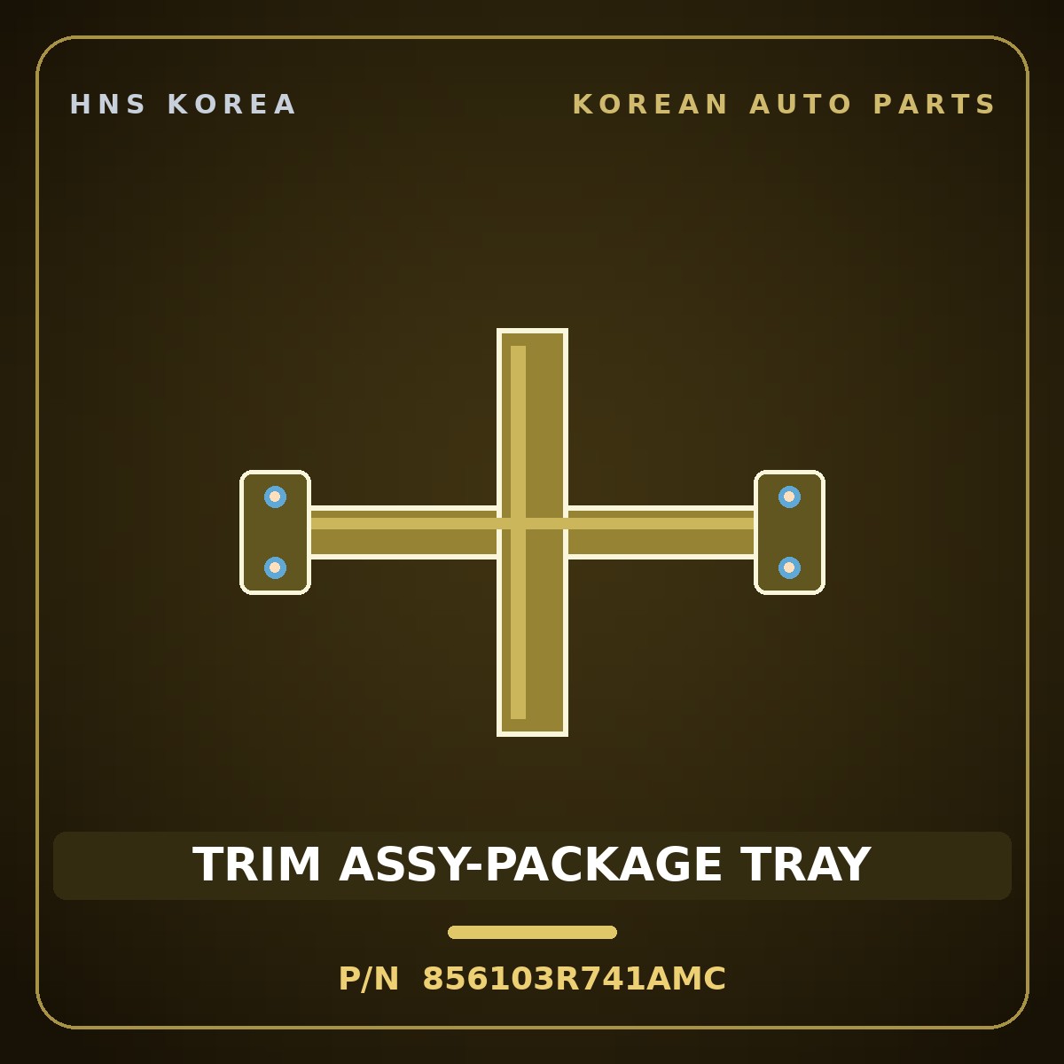 Genuine Mobis TRIM ASSY-PACKAGE TRAY 856103R741AMC for K7 2008 HNS Parts Korea
