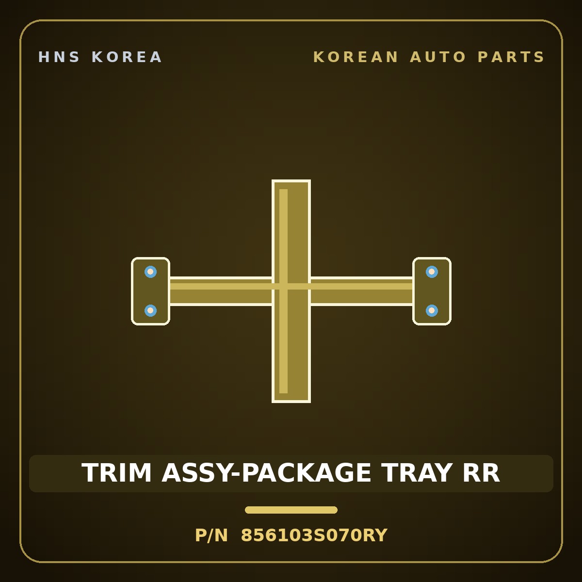 Genuine Mobis TRIM ASSY-PACKAGE TRAY RR 856103S070RY for Sonata 2010 HNS Parts Korea