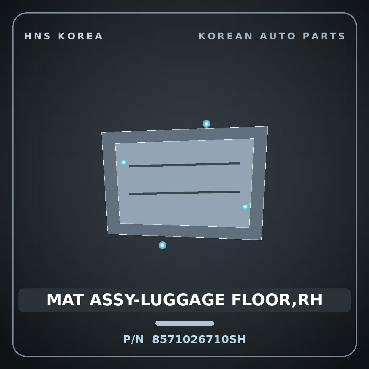 Genuine Mobis MAT ASSY-LUGGAGE FLOOR,RH 8571026710SH for Santa Fe 2000 HNS Parts Korea