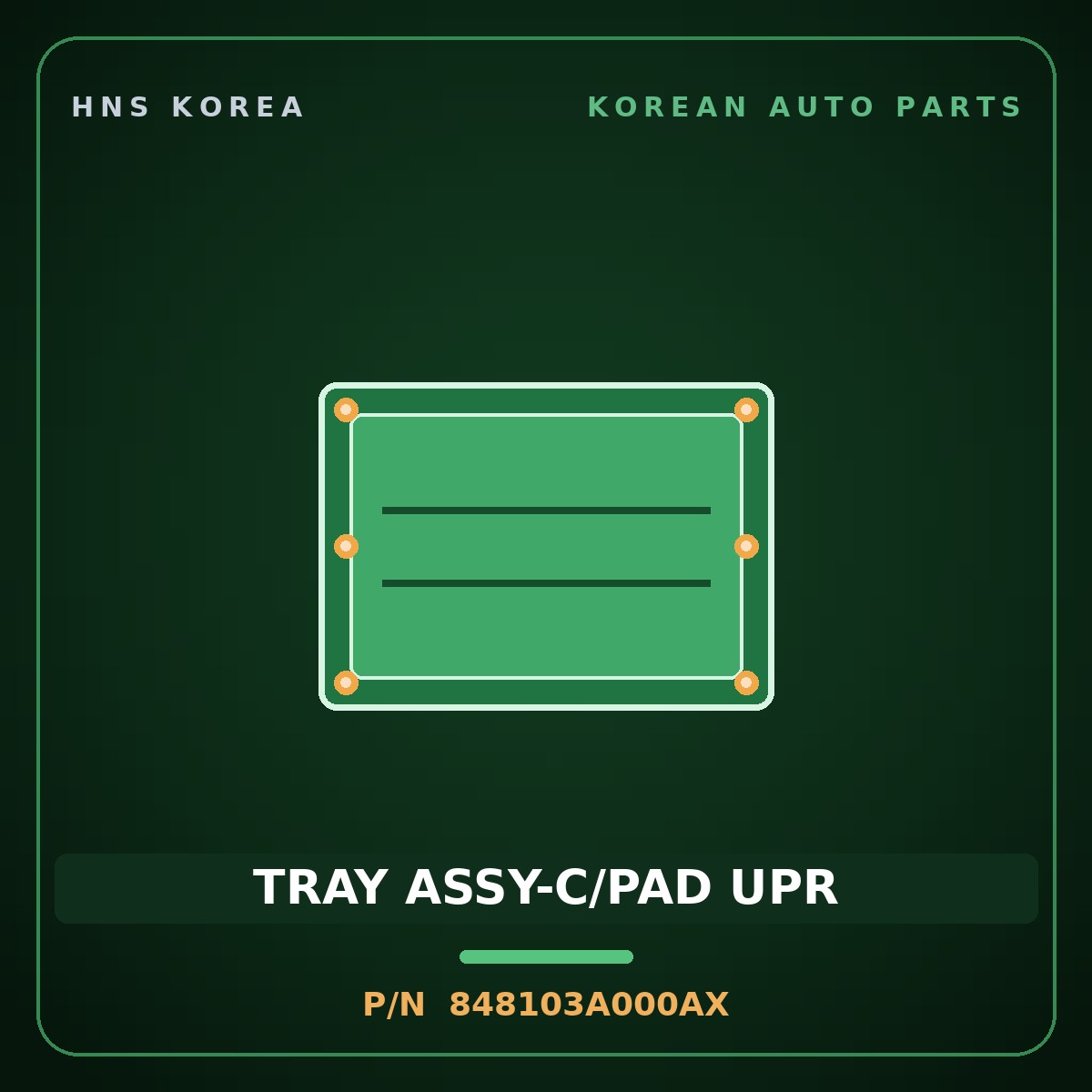 Genuine Mobis TRAY ASSY-C/PAD UPR 848103A000AX for Trajet 1999 HNS Parts Korea