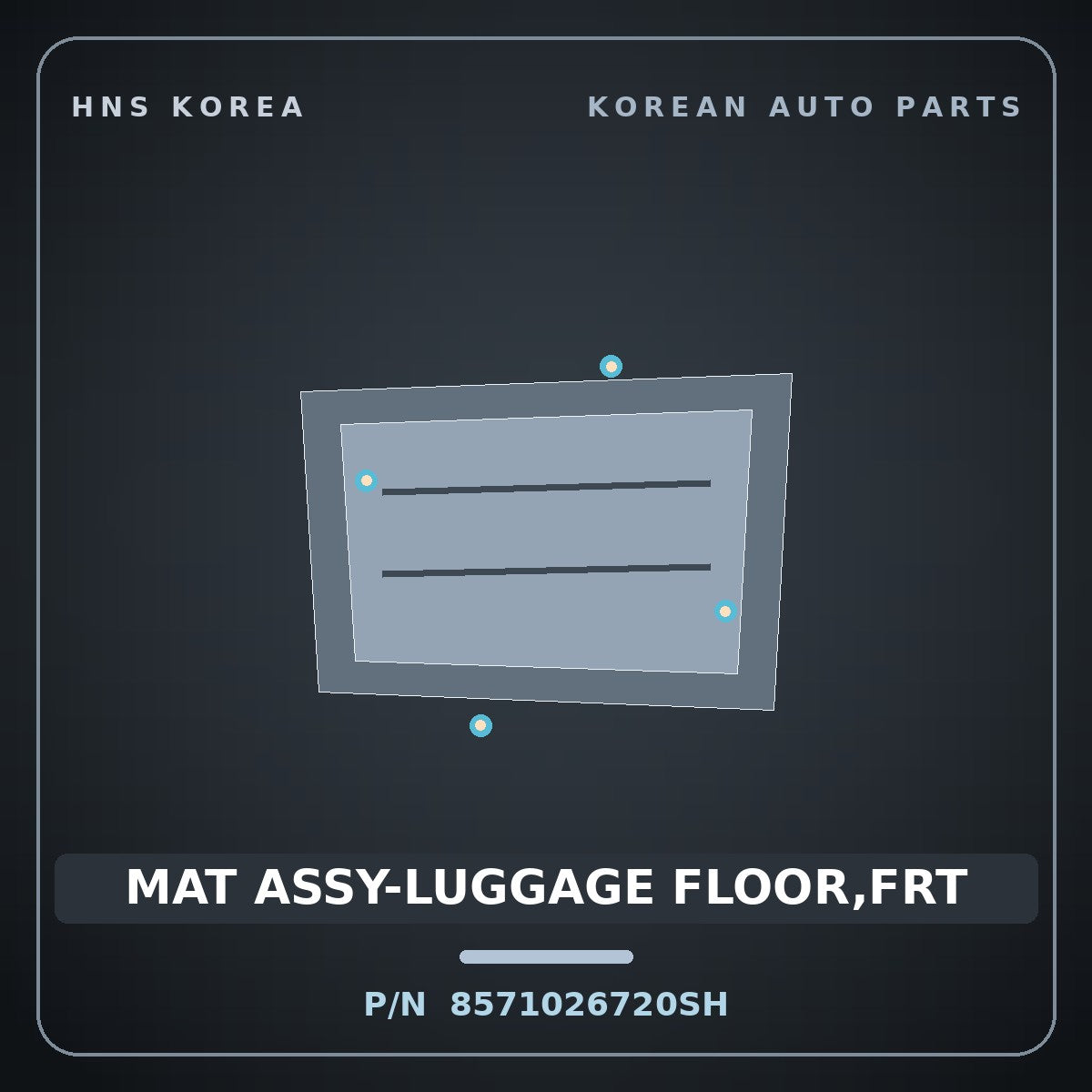 Genuine Mobis MAT ASSY-LUGGAGE FLOOR,FRT 8571026720SH for Santa Fe 2000 HNS Parts Korea