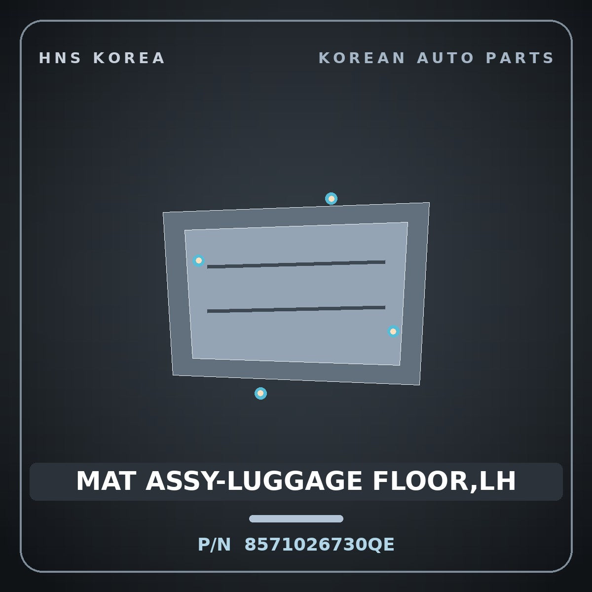 Genuine Mobis MAT ASSY-LUGGAGE FLOOR,LH 8571026730QE for Santa Fe 2000 HNS Parts Korea