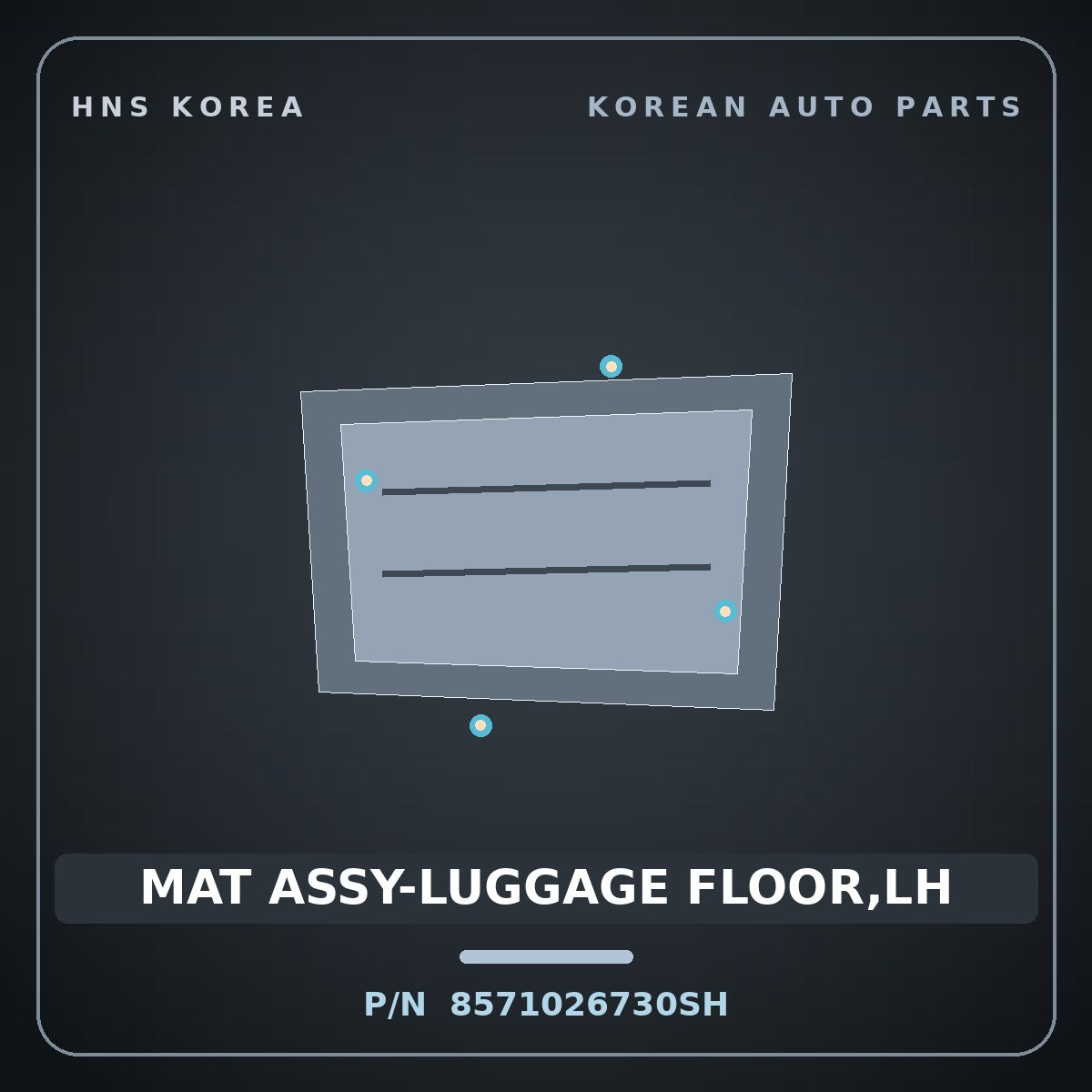 Genuine Mobis MAT ASSY-LUGGAGE FLOOR,LH 8571026730SH for Santa Fe 2000 HNS Parts Korea