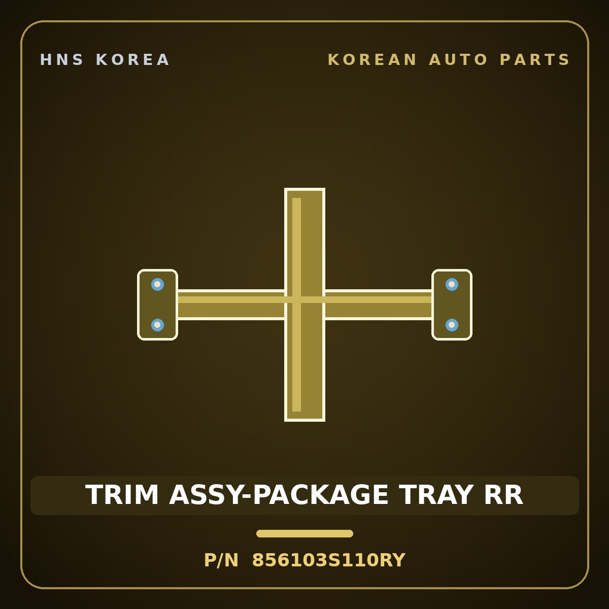 Genuine Mobis TRIM ASSY-PACKAGE TRAY RR 856103S110RY for Sonata 2010 HNS Parts Korea