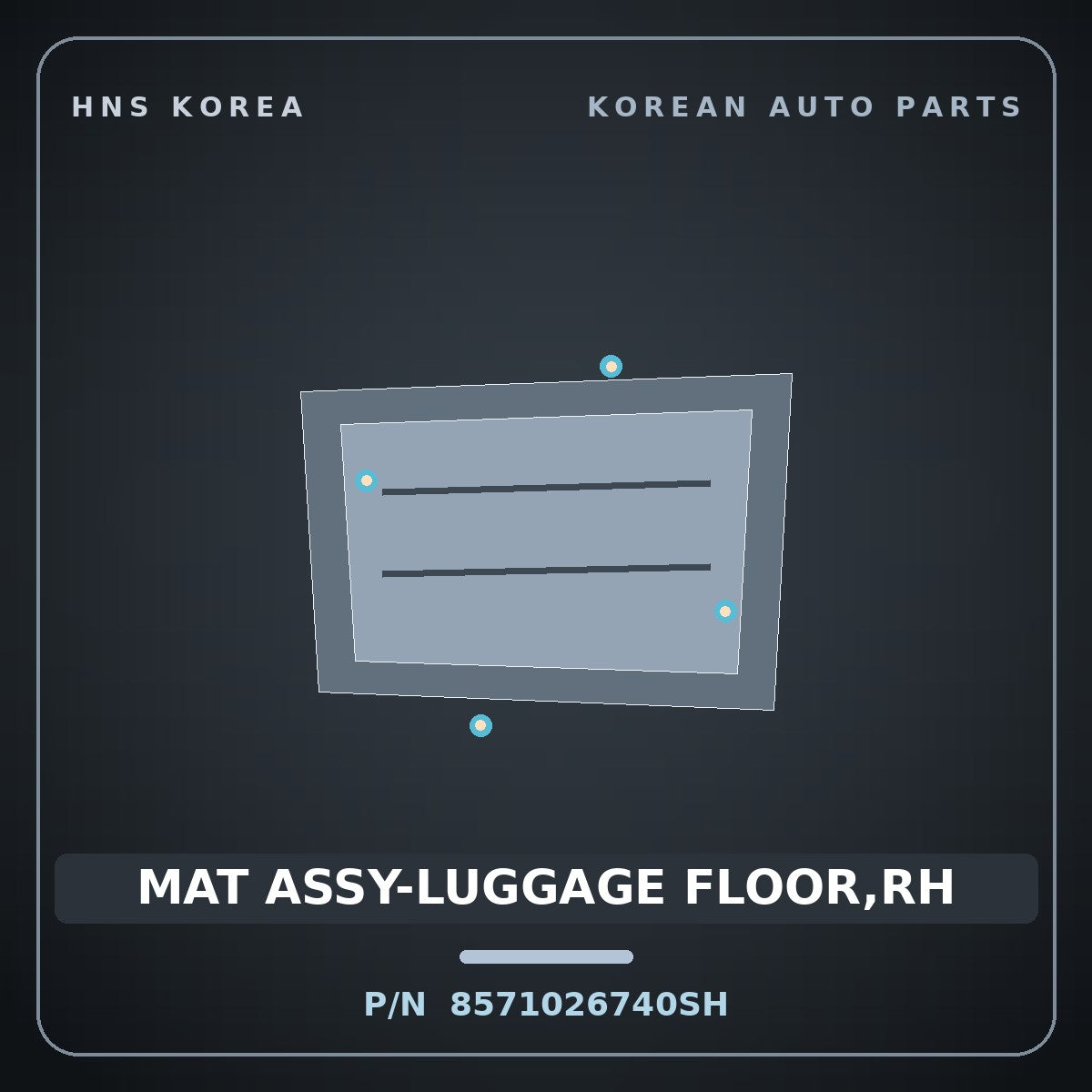 Genuine Mobis MAT ASSY-LUGGAGE FLOOR,RH 8571026740SH for Santa Fe 2000 HNS Parts Korea