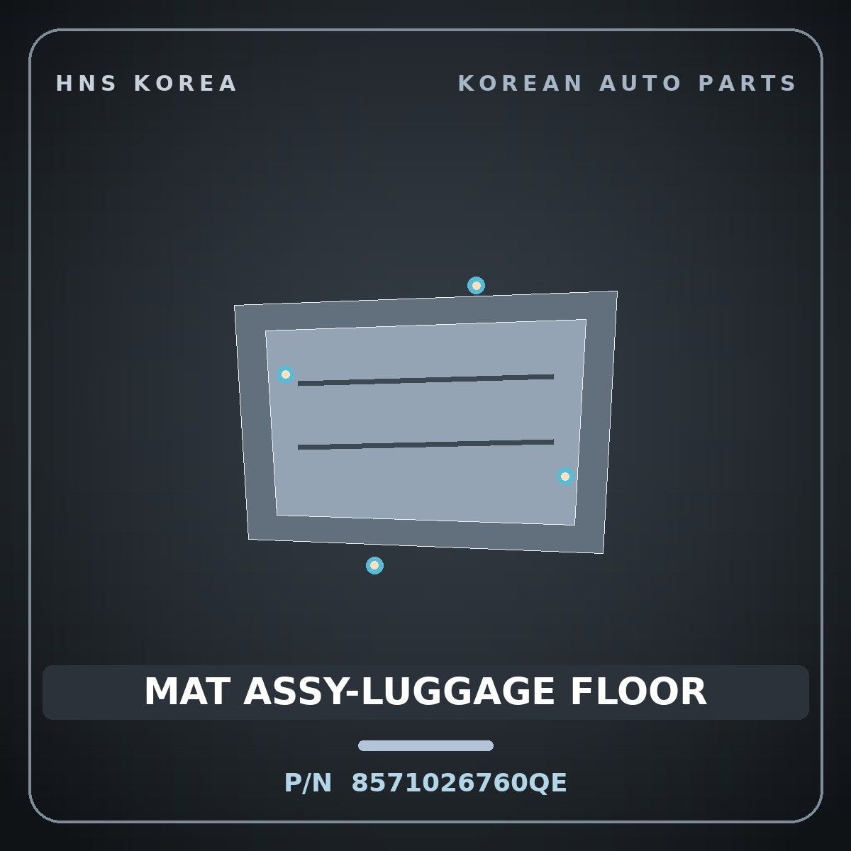Genuine Mobis MAT ASSY-LUGGAGE FLOOR 8571026760QE for Santa Fe 2000 HNS Parts Korea