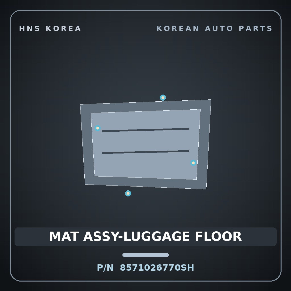 Genuine Mobis MAT ASSY-LUGGAGE FLOOR 8571026770SH for Santa Fe 2000 HNS Parts Korea