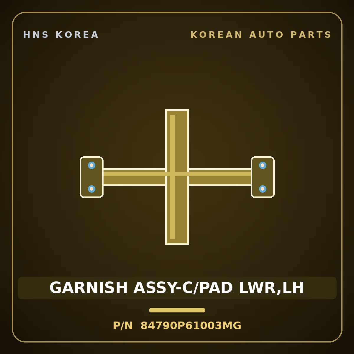 Genuine Mobis GARNISH ASSY-C/PAD LWR,LH 84790P61003MG for Santa Fe 2024 HNS Parts Korea