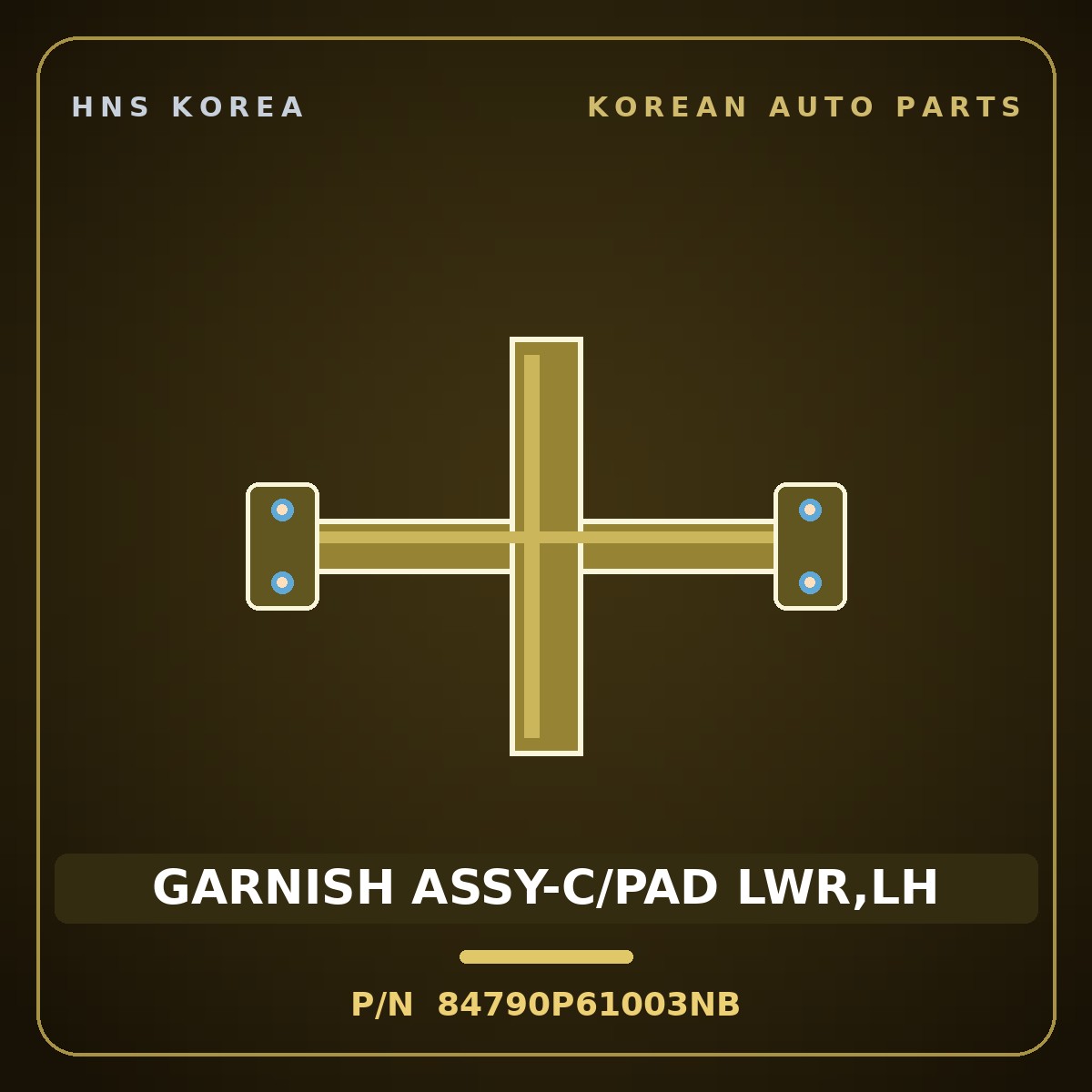Genuine Mobis GARNISH ASSY-C/PAD LWR,LH 84790P61003NB for Santa Fe 2024 HNS Parts Korea