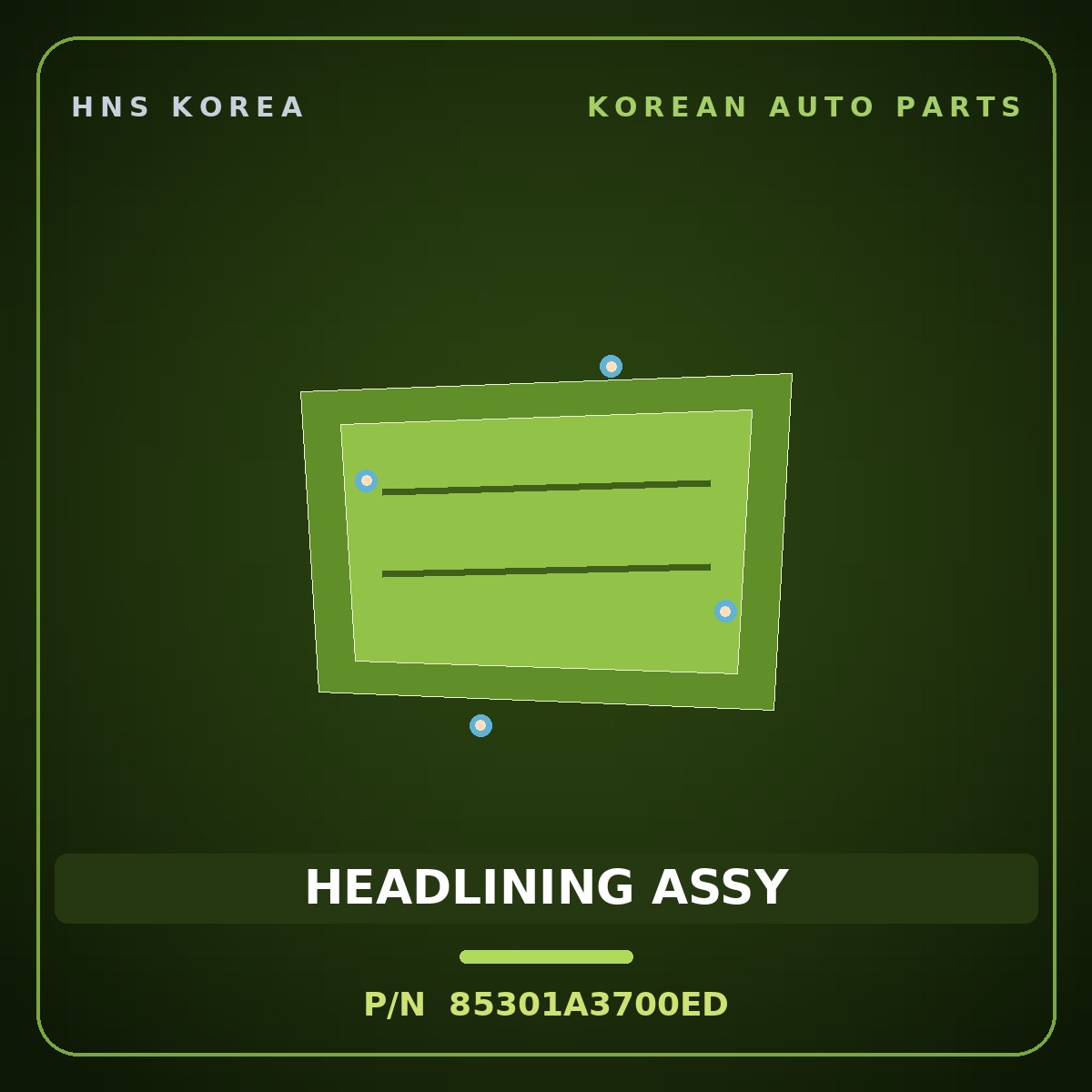 Genuine Mobis HEADLINING ASSY 85301A3700ED for Ray 2011 HNS Parts Korea