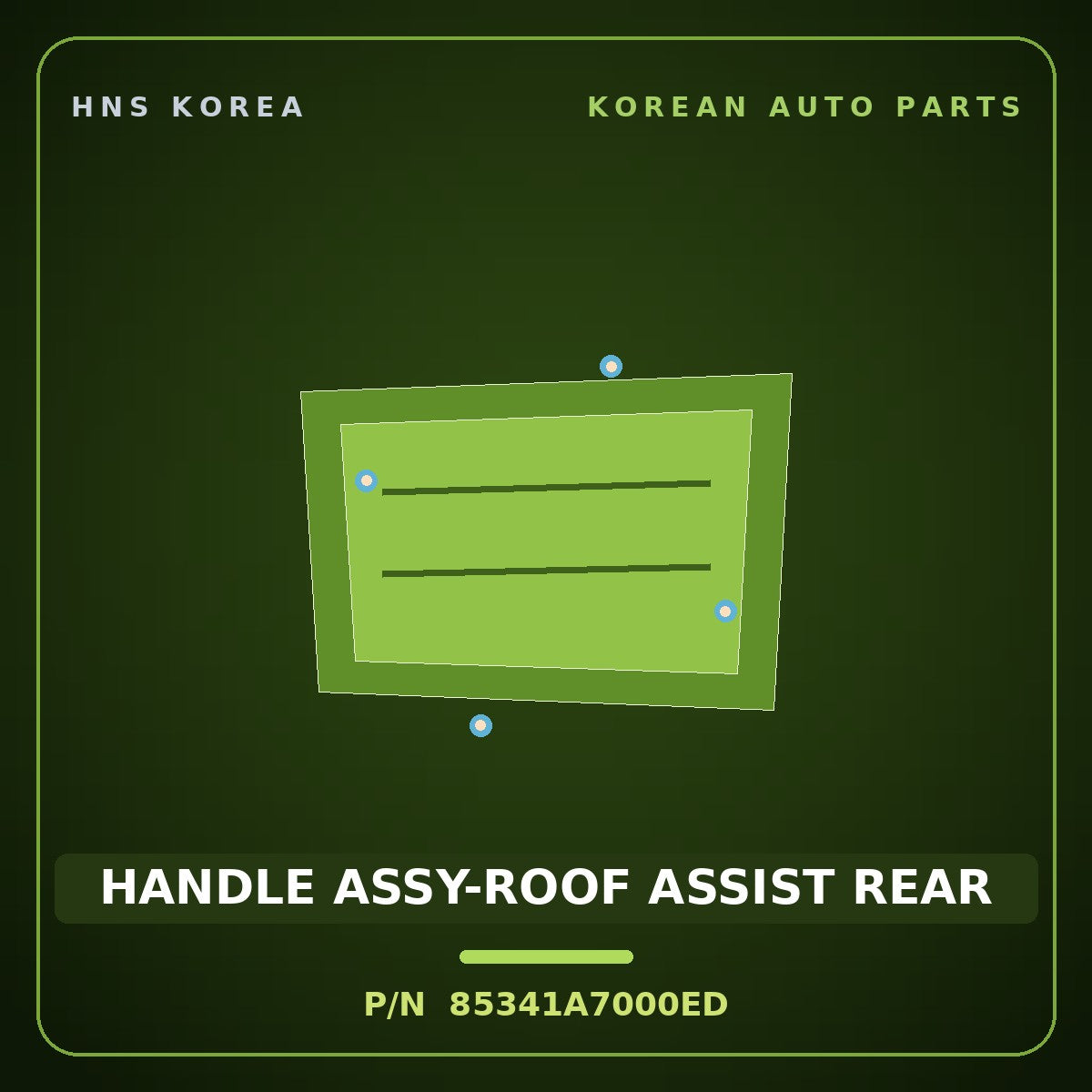 Genuine Mobis HANDLE ASSY-ROOF ASSIST REAR 85341A7000ED for K3 2012 HNS Parts Korea