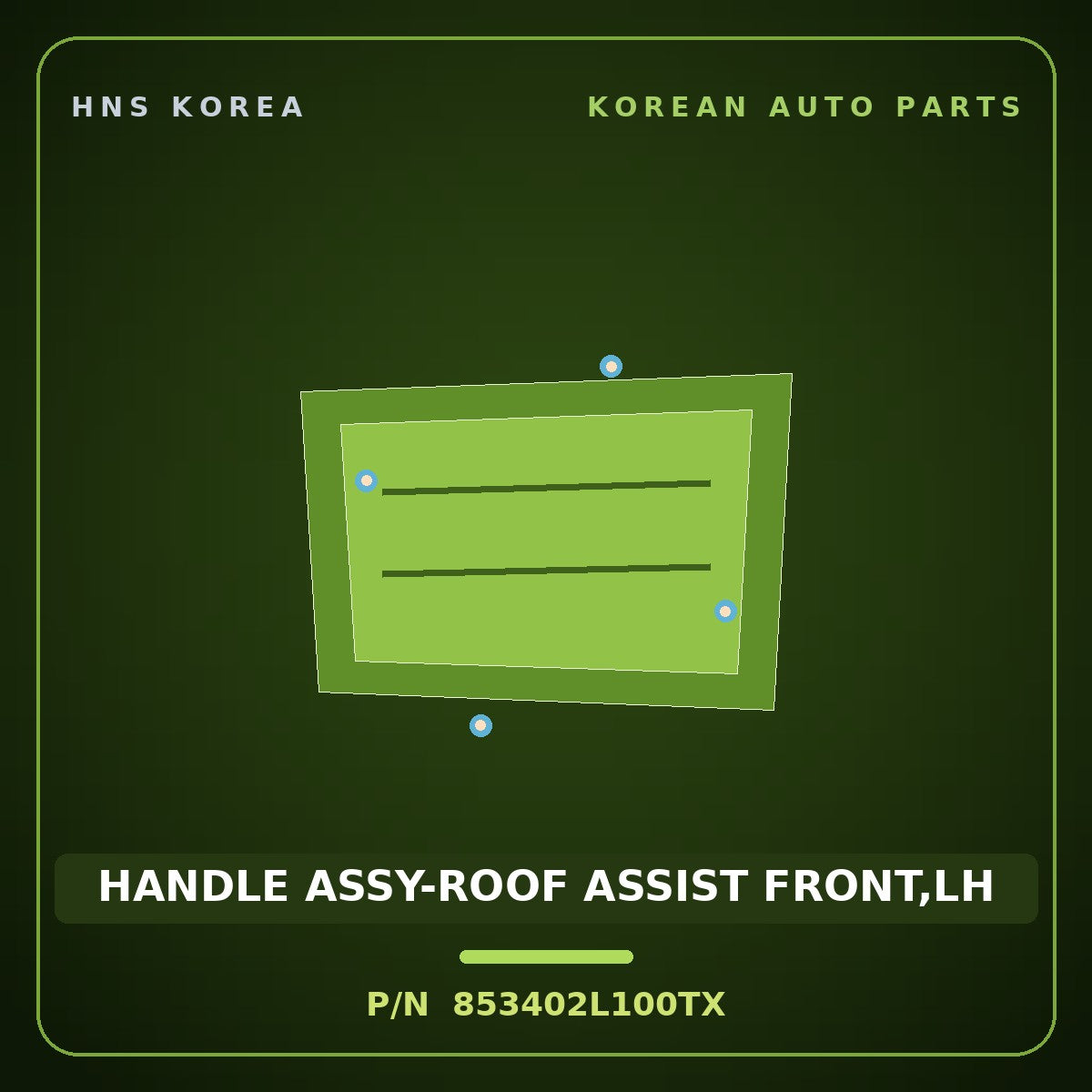 Genuine Mobis HANDLE ASSY-ROOF ASSIST FRONT,LH 853402L100TX for i30 2007 HNS Parts Korea