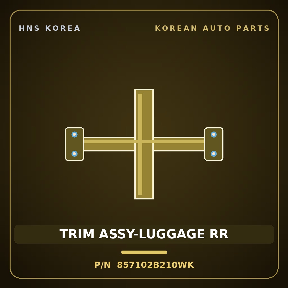 Genuine Mobis TRIM ASSY-LUGGAGE RR 857102B210WK for Santa Fe 2006 HNS Parts Korea