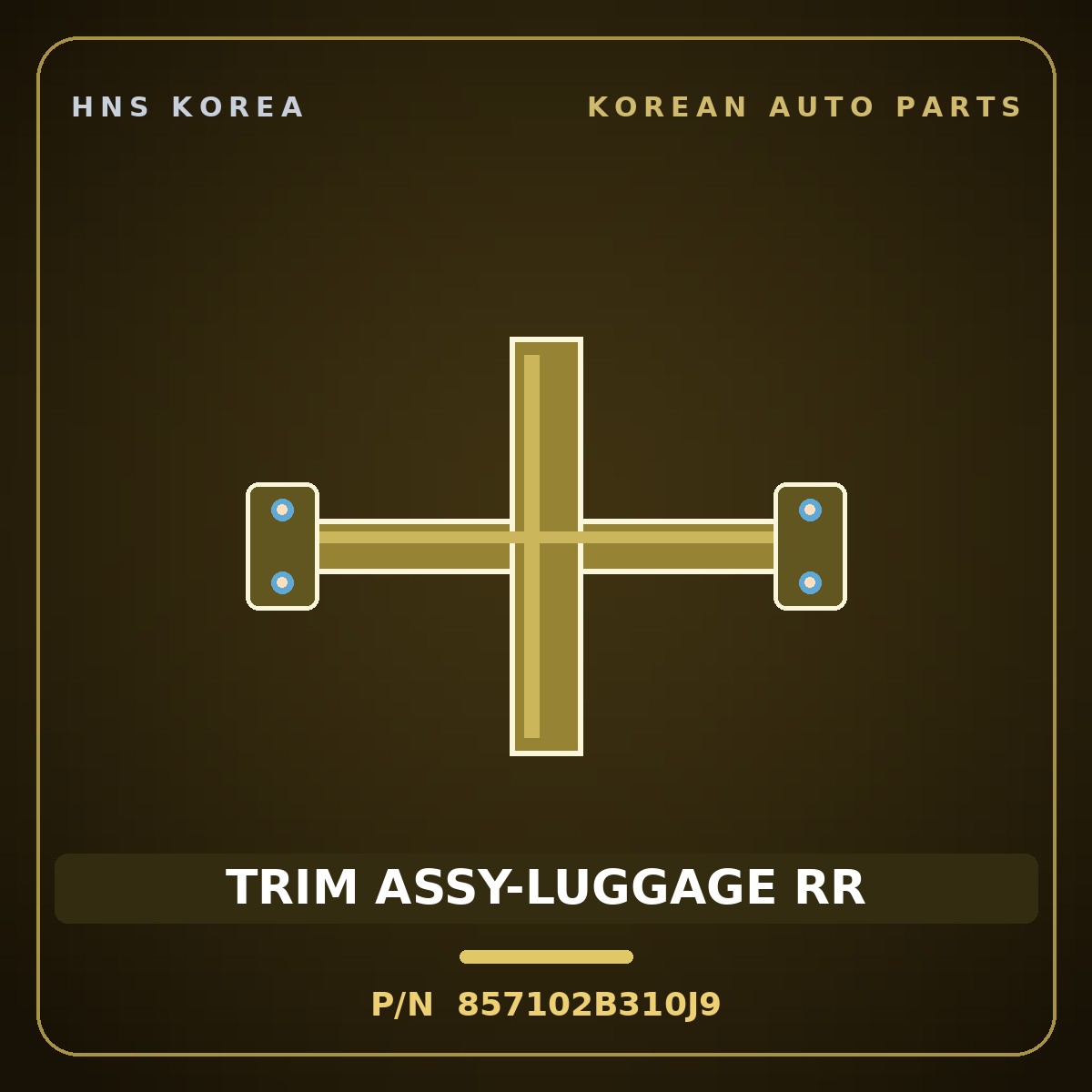 Genuine Mobis TRIM ASSY-LUGGAGE RR 857102B310J9 for Santa Fe 2006 HNS Parts Korea