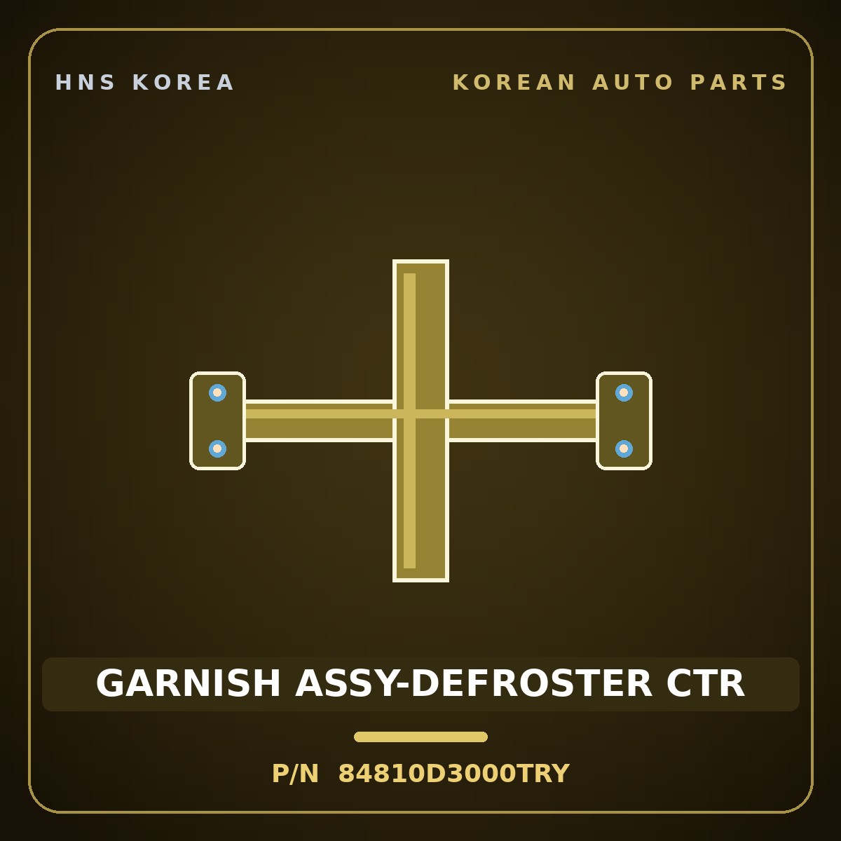 Genuine Mobis GARNISH ASSY-DEFROSTER CTR 84810D3000TRY for Tucson 2015 HNS Parts Korea