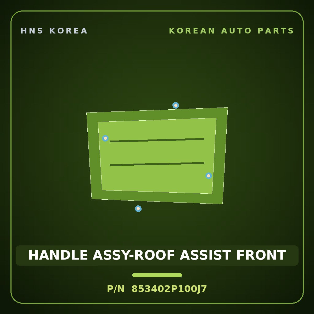 Genuine Mobis HANDLE ASSY-ROOF ASSIST FRONT 853402P100J7 for Sorento 2009 HNS Parts Korea