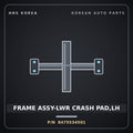 Genuine Mobis FRAME ASSY-LWR CRASH PAD,LH 8475534501 for Sonata 1995 HNS Parts Korea