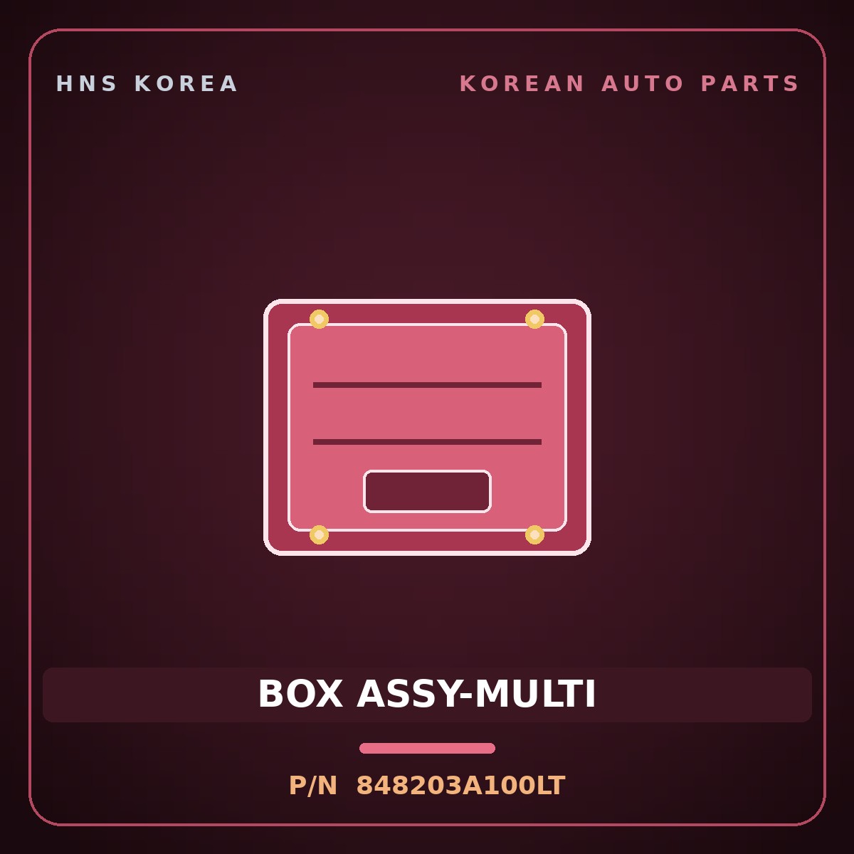 Genuine Mobis BOX ASSY-MULTI 848203A100LT for Trajet 1999 HNS Parts Korea