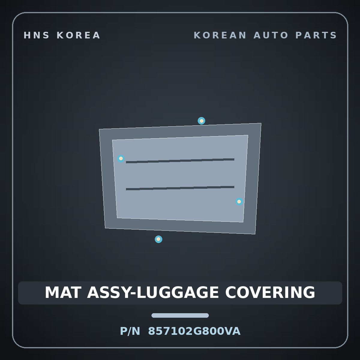 Genuine Mobis MAT ASSY-LUGGAGE COVERING 857102G800VA for Lotze 2005 HNS Parts Korea