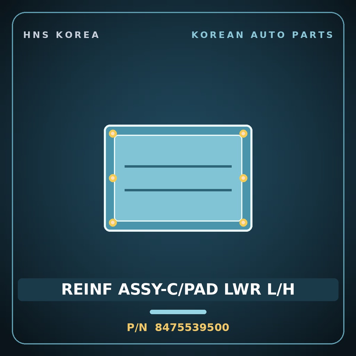 Genuine Mobis REINF ASSY-C/PAD LWR L/H 8475539500 for Grandeur 1999 HNS Parts Korea