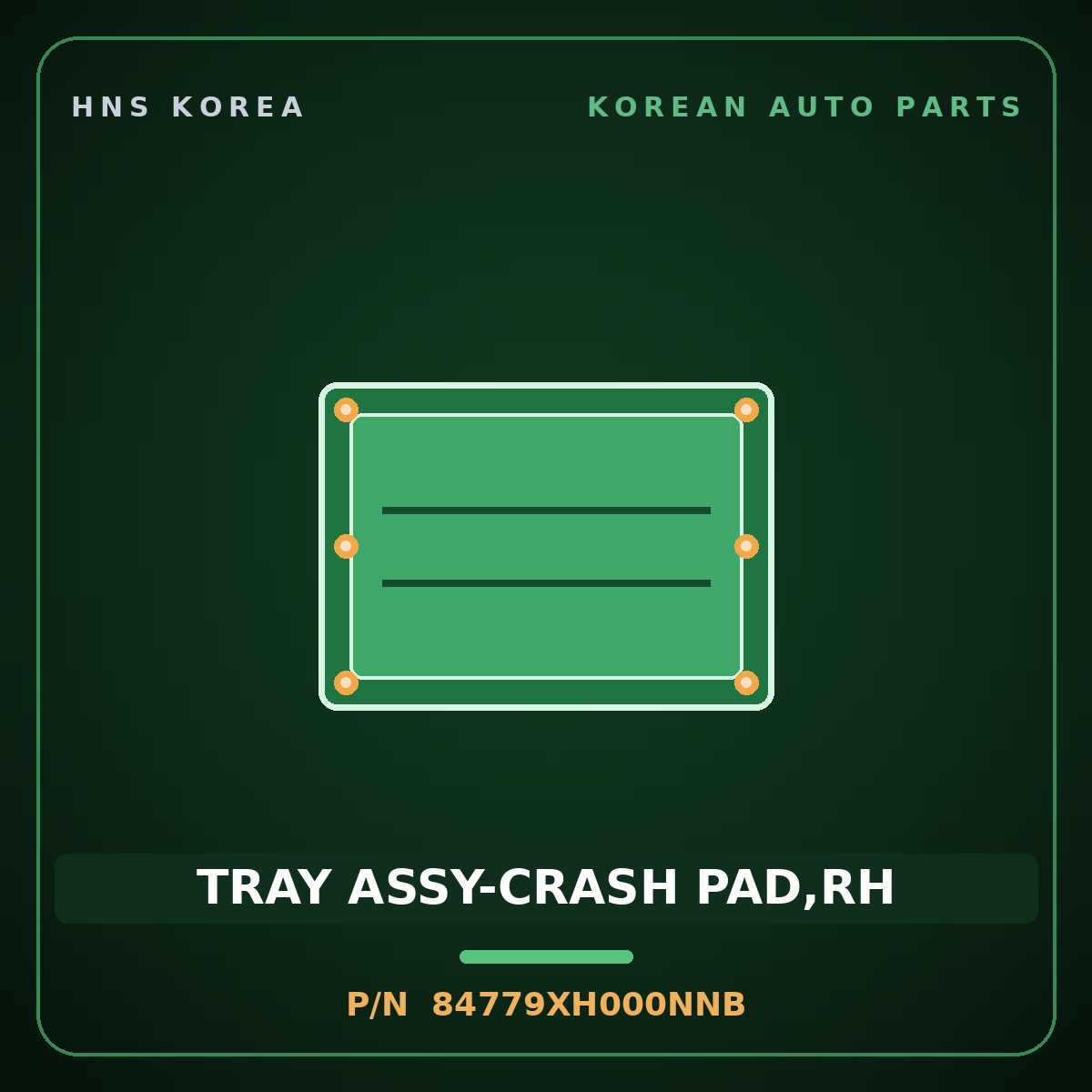 Genuine Mobis TRAY ASSY-CRASH PAD,RH 84779XH000NNB for Nexo 2025 HNS Parts Korea