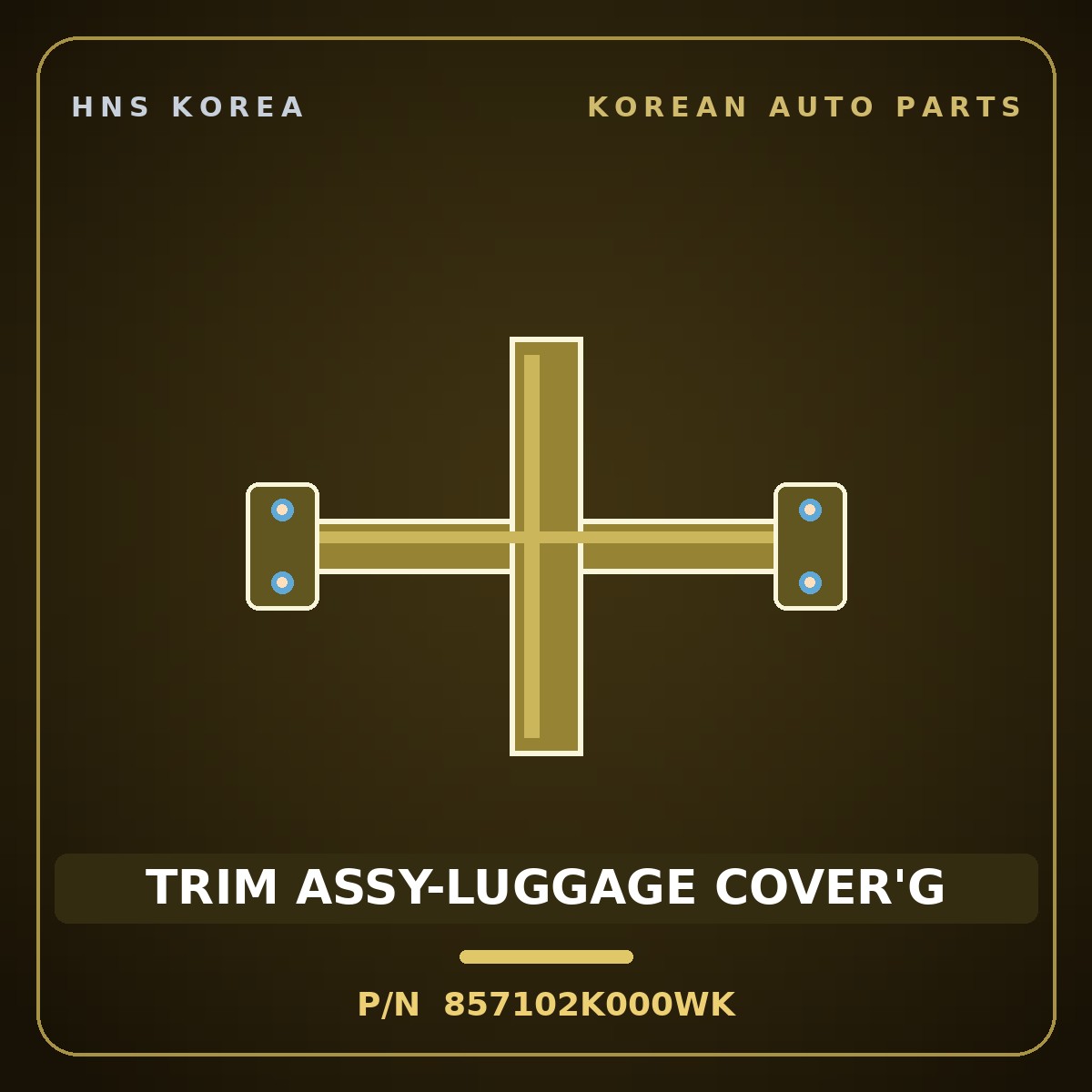 Genuine Mobis TRIM ASSY-LUGGAGE COVER'G 857102K000WK for Soul 2008 HNS Parts Korea