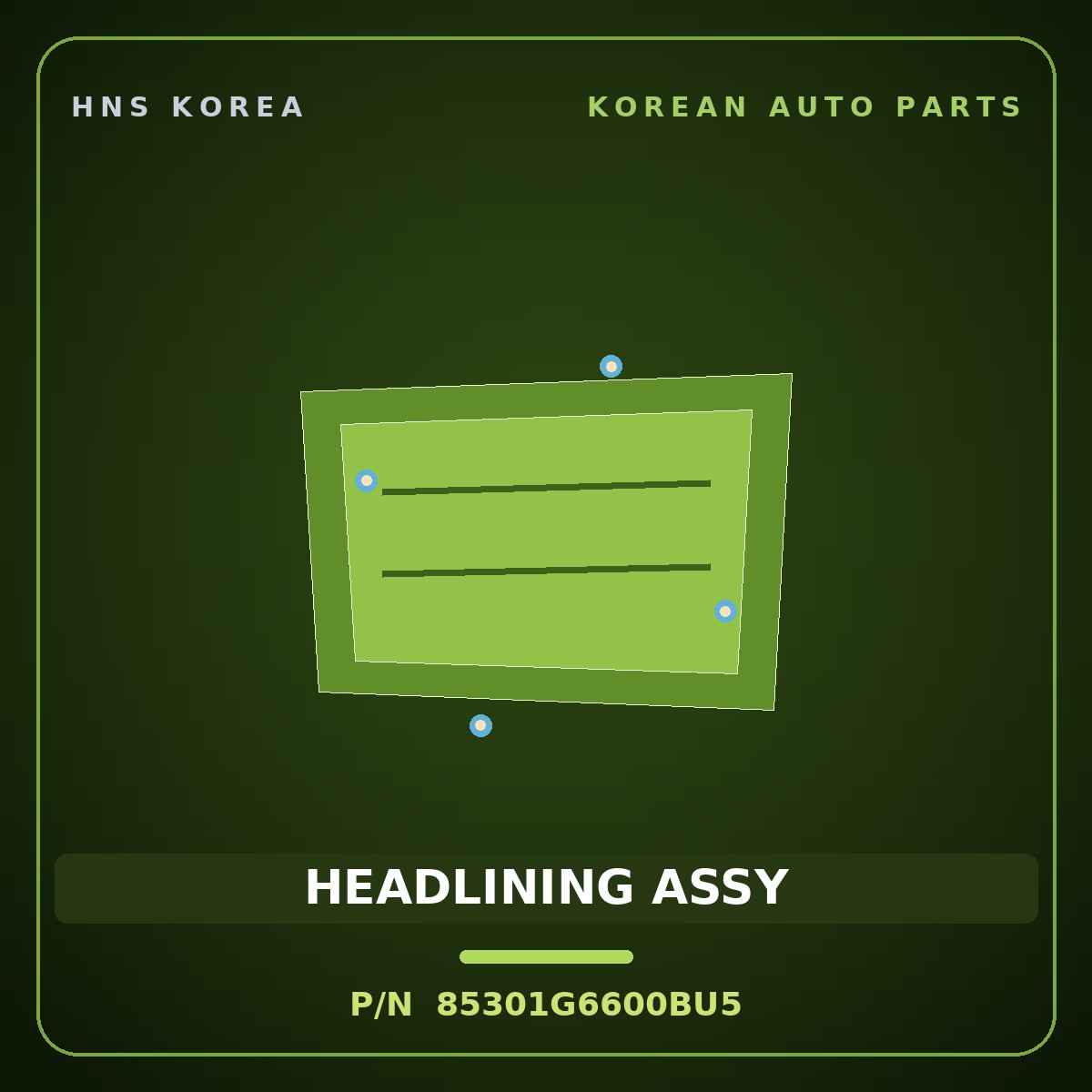 Genuine Mobis HEADLINING ASSY 85301G6600BU5 for Morning 2017 HNS Parts Korea