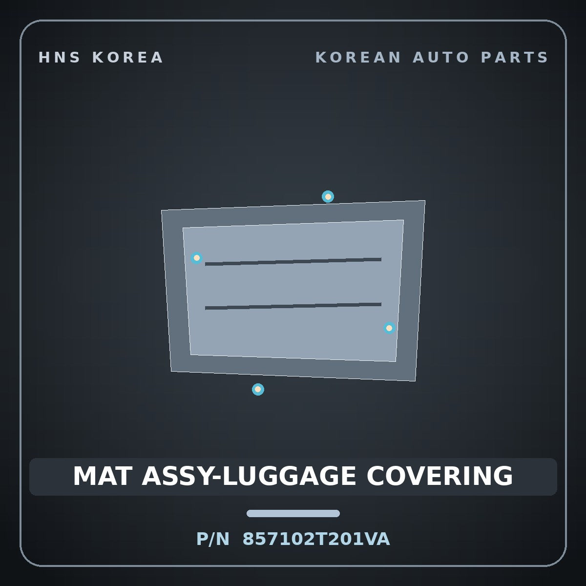 Genuine Mobis MAT ASSY-LUGGAGE COVERING 857102T201VA for K5 2011 HNS Parts Korea