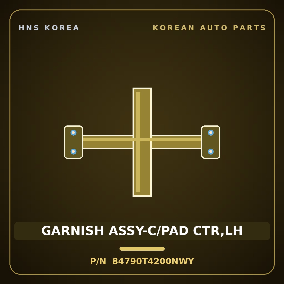 Genuine Mobis GARNISH ASSY-C/PAD CTR,LH 84790T4200NWY for G90 2022 HNS Parts Korea