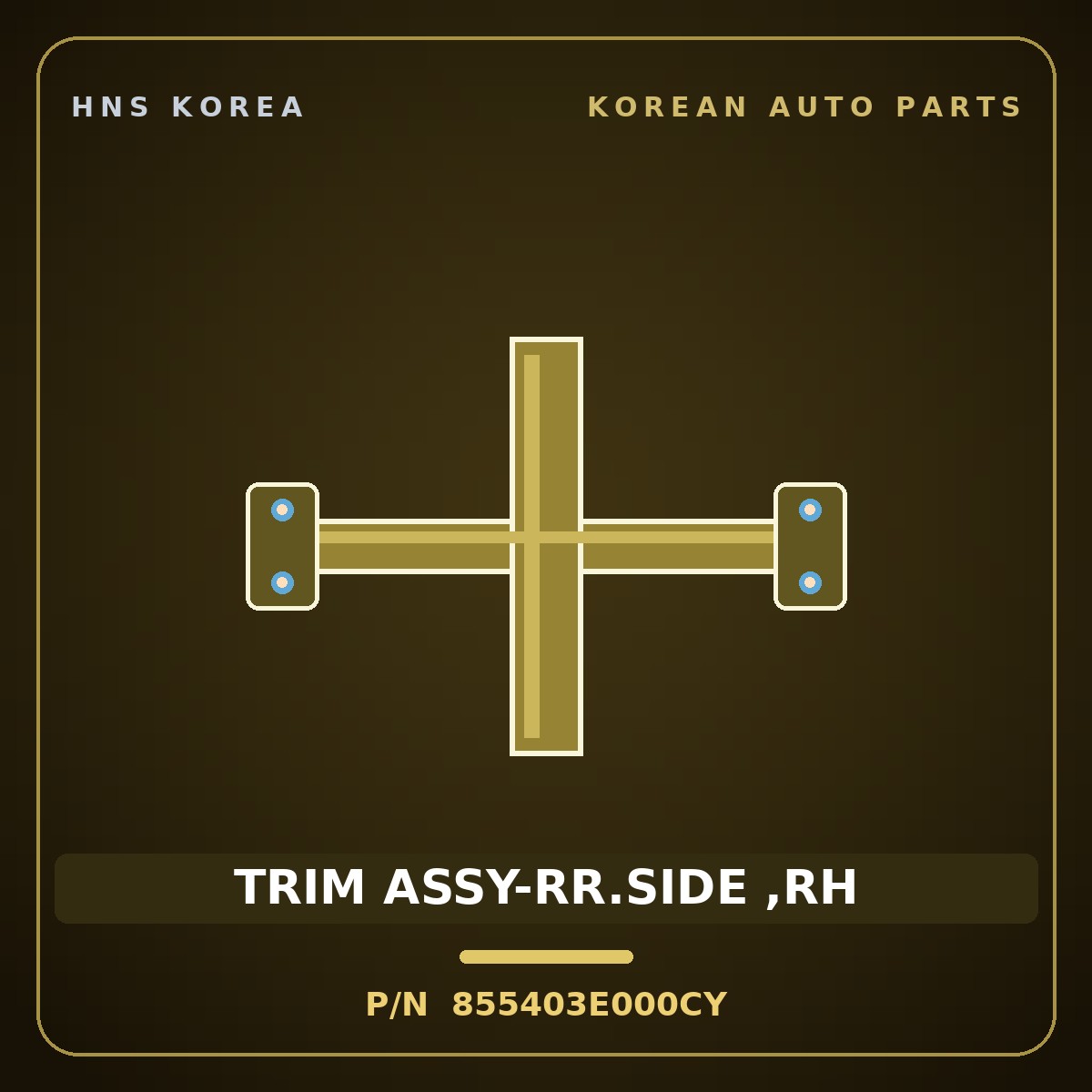 Genuine Mobis TRIM ASSY-RR.SIDE ,RH 855403E000CY for Sorento 2002 HNS Parts Korea