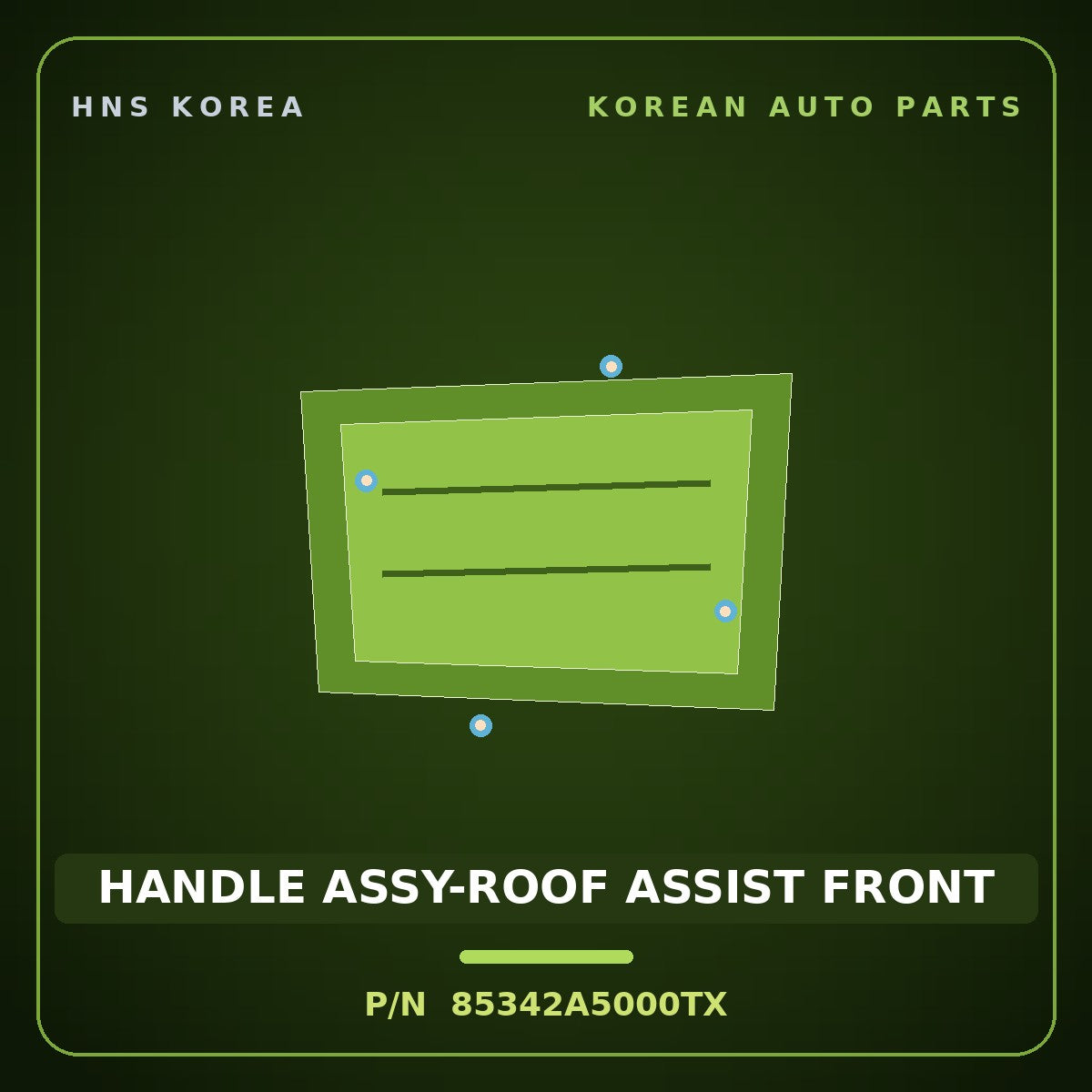 Genuine Mobis HANDLE ASSY-ROOF ASSIST FRONT 85342A5000TX for i30 2012 HNS Parts Korea