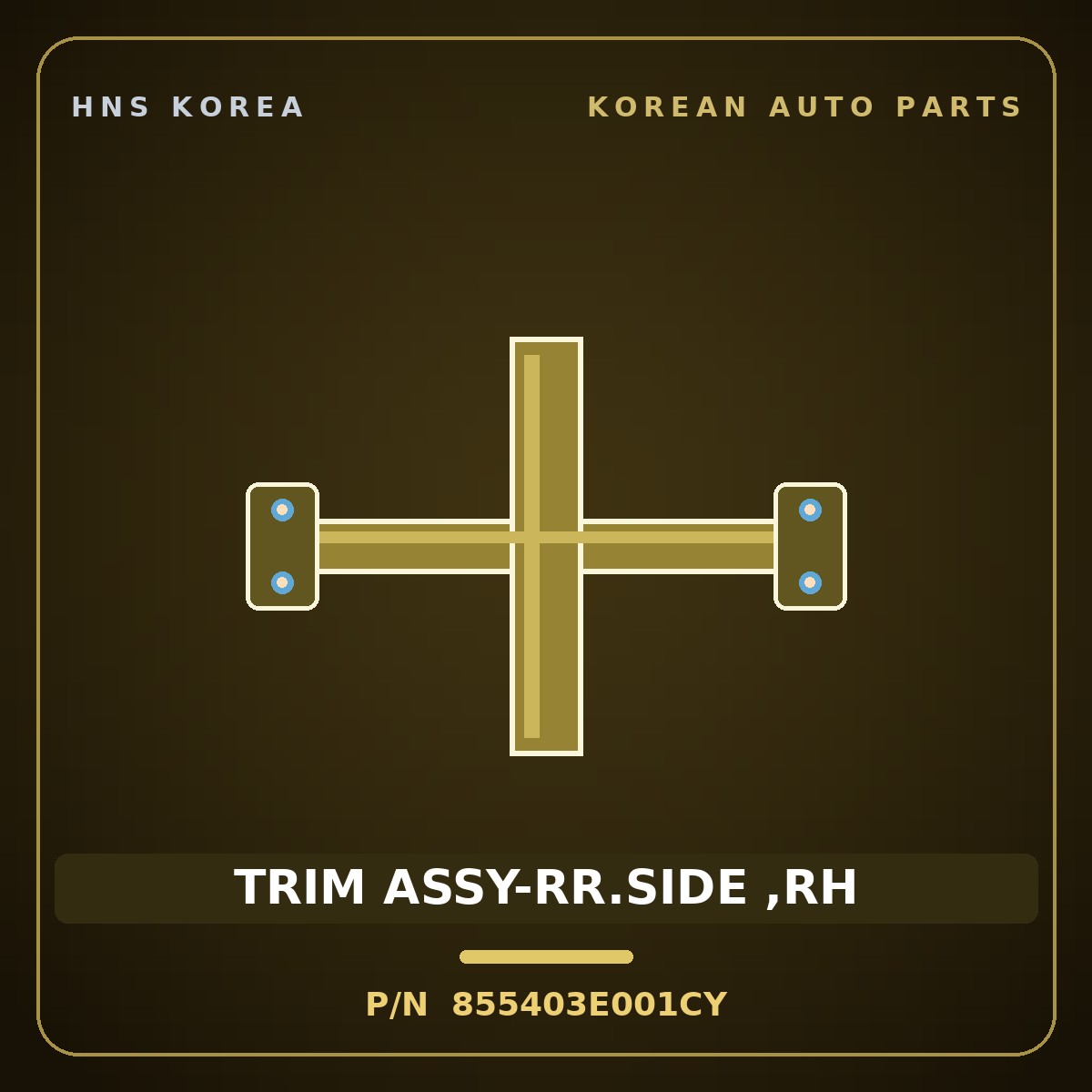Genuine Mobis TRIM ASSY-RR.SIDE ,RH 855403E001CY for Sorento 2002 HNS Parts Korea