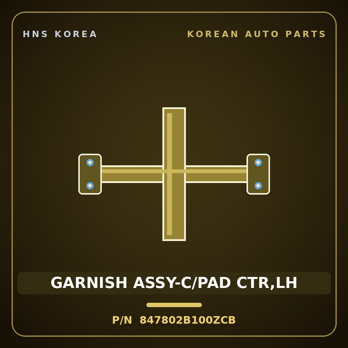 Genuine Mobis GARNISH ASSY-C/PAD CTR,LH 847802B100ZCB for Santa Fe 2010 HNS Parts Korea