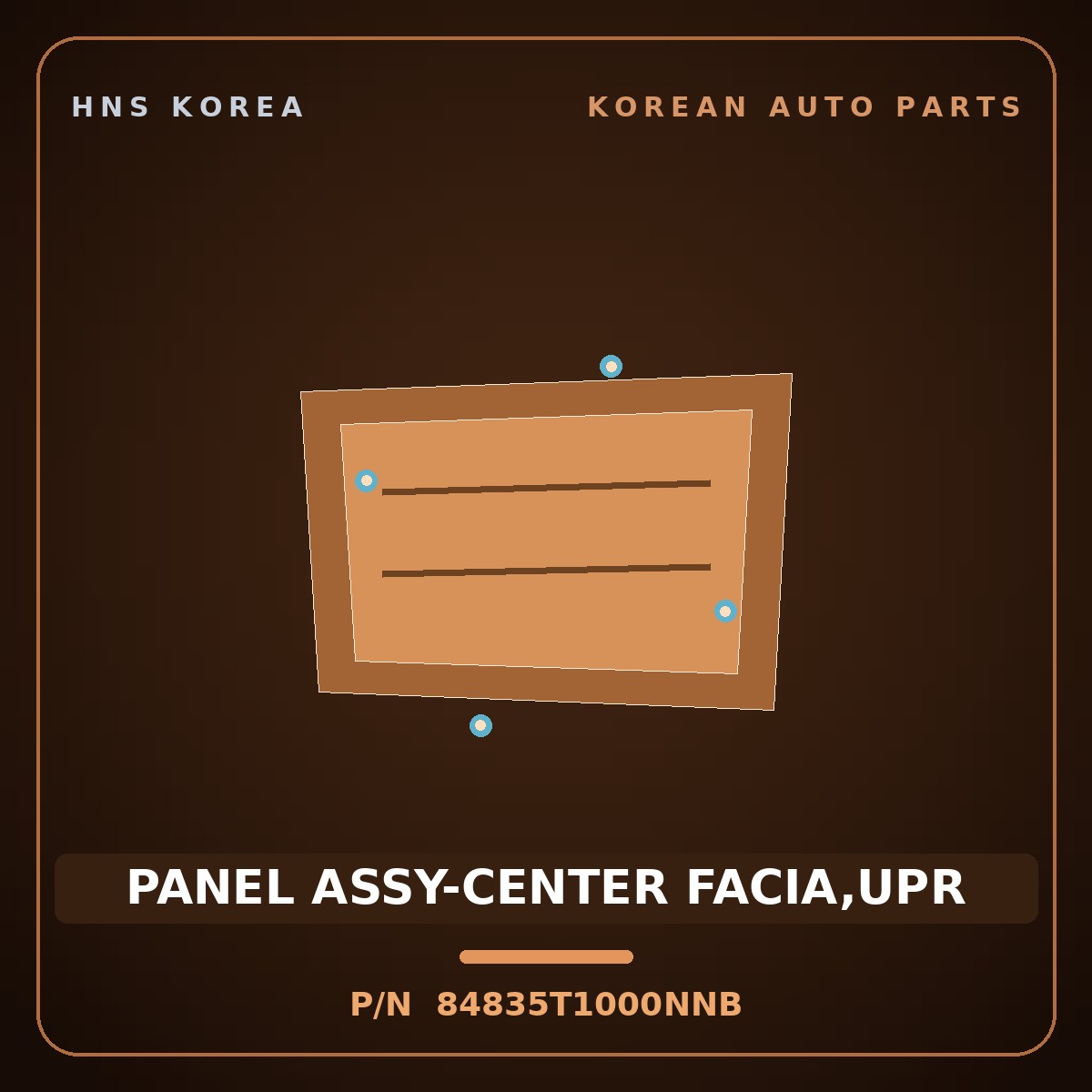 Genuine Mobis PANEL ASSY-CENTER FACIA,UPR 84835T1000NNB for G80 2020 HNS Parts Korea